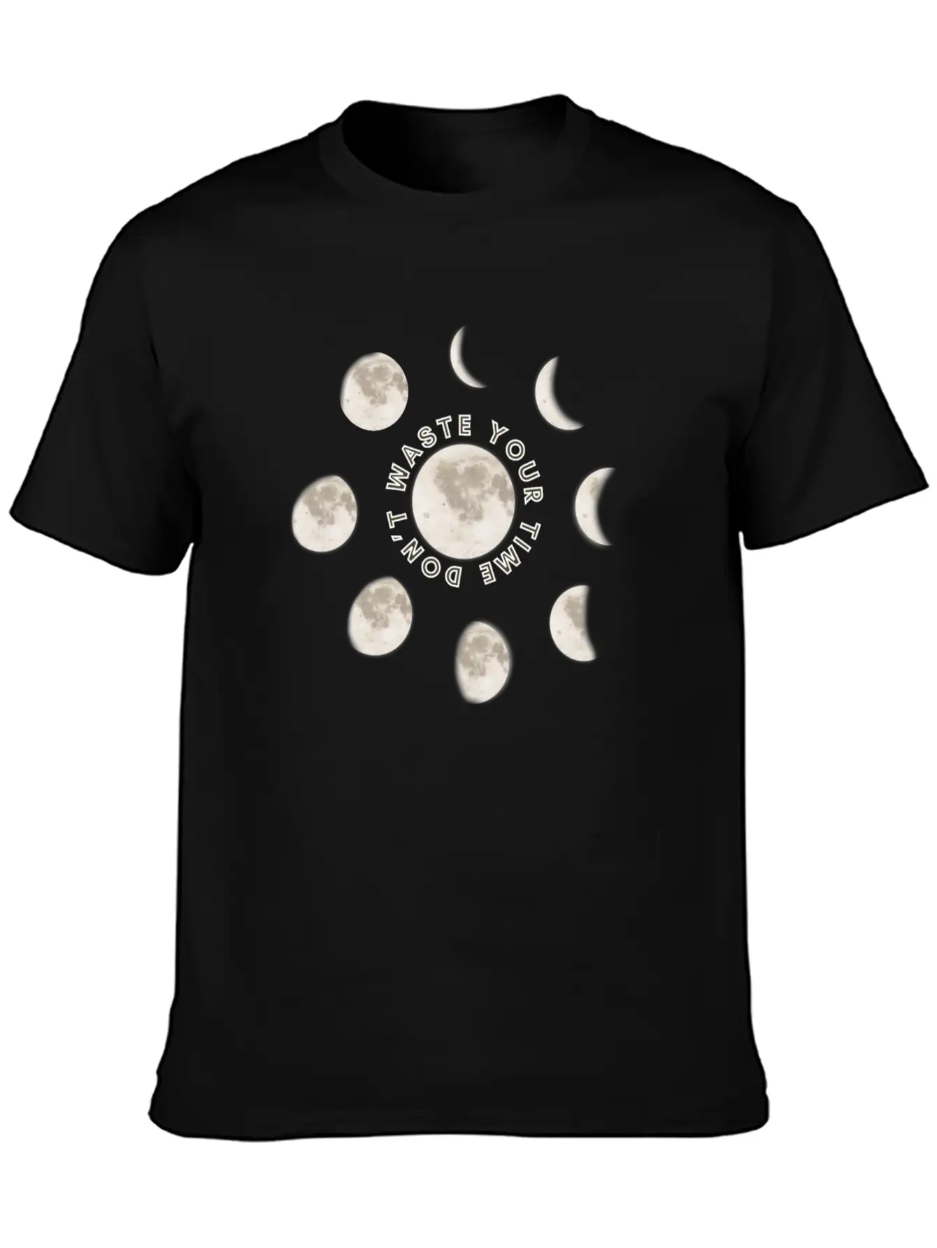 Moon Phases Motivational Quote Unisex Casual T-Shirt – Clean Design For Daily Comfort