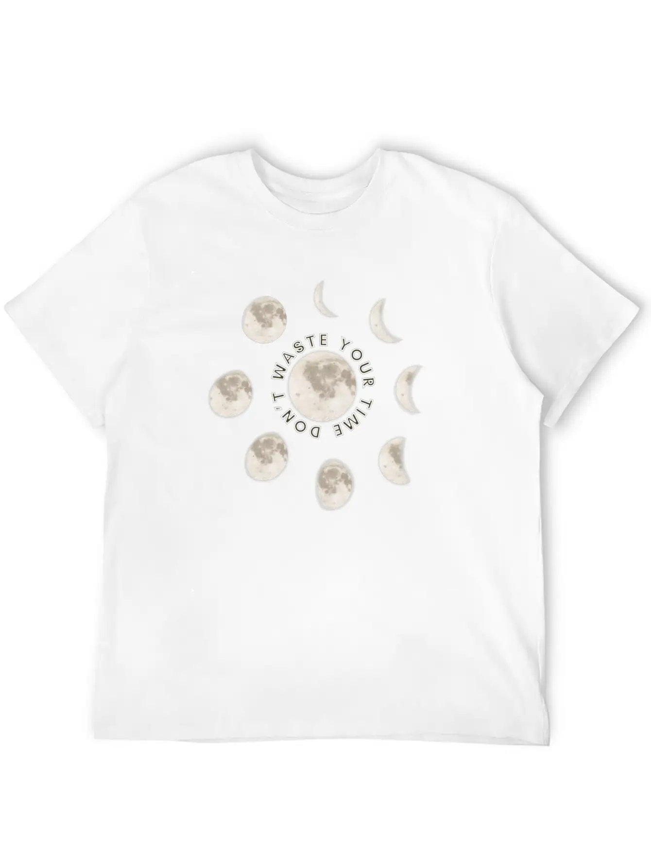 Moon Phases Motivational Quote Unisex Casual T-Shirt – Clean Design For Daily Comfort