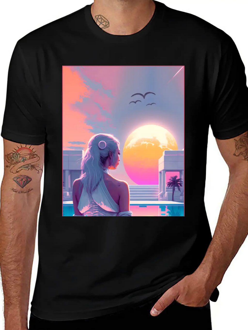 MoonLight - Vaporwave Style Casual Graphic T-Shirt – Simple And Comfortable Daily Wear