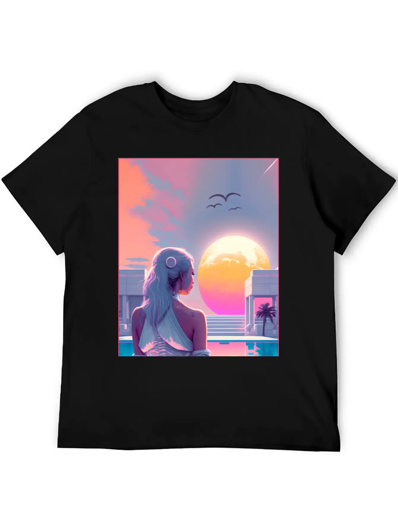 MoonLight - Vaporwave Style Casual Graphic T-Shirt – Simple And Comfortable Daily Wear