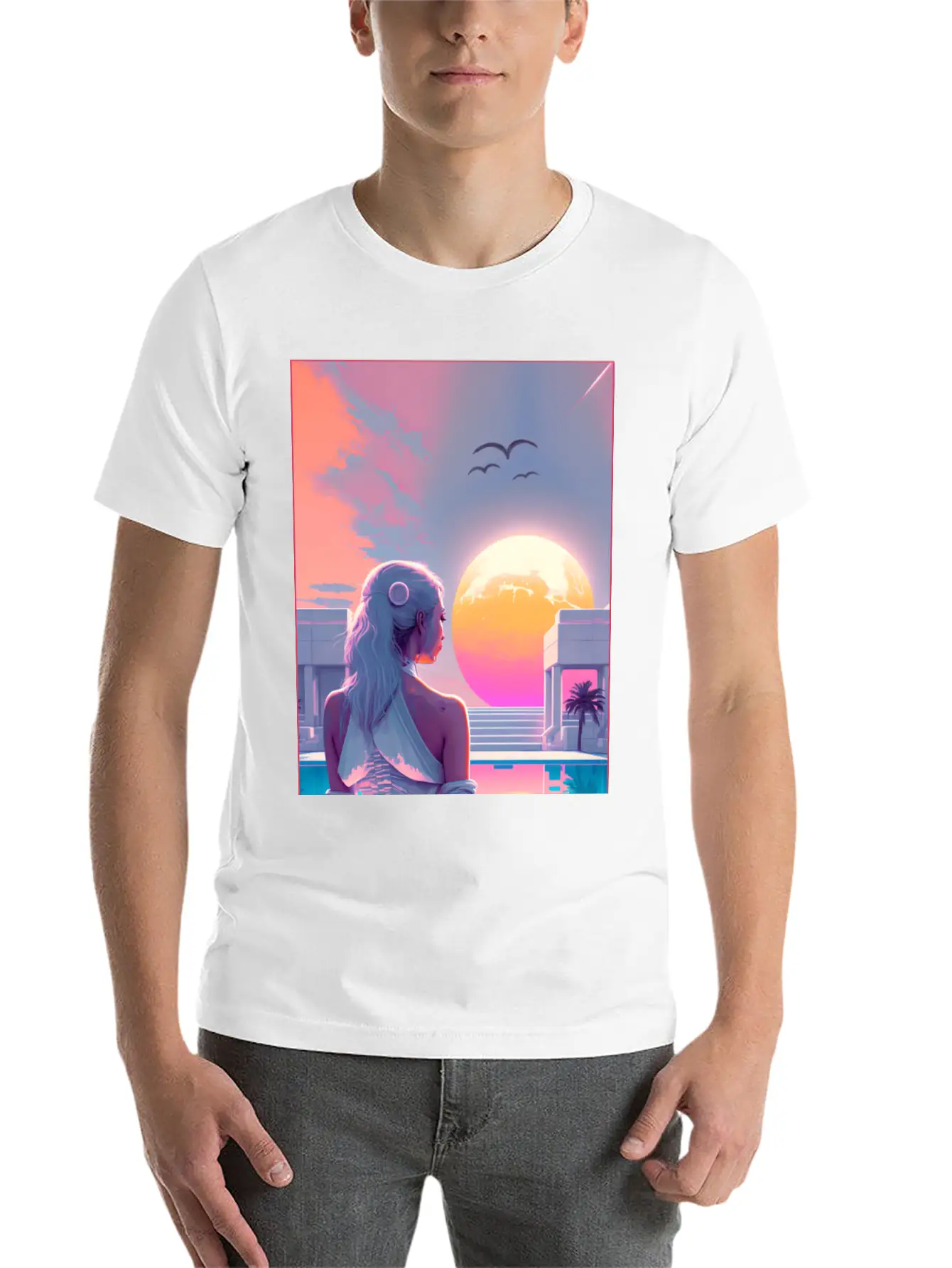 MoonLight - Vaporwave Style Casual Graphic T-Shirt – Simple And Comfortable Daily Wear