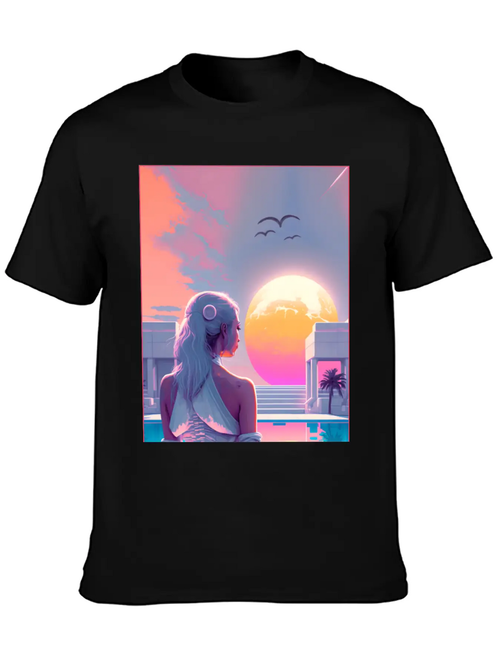 MoonLight - Vaporwave Style Casual Graphic T-Shirt – Simple And Comfortable Daily Wear