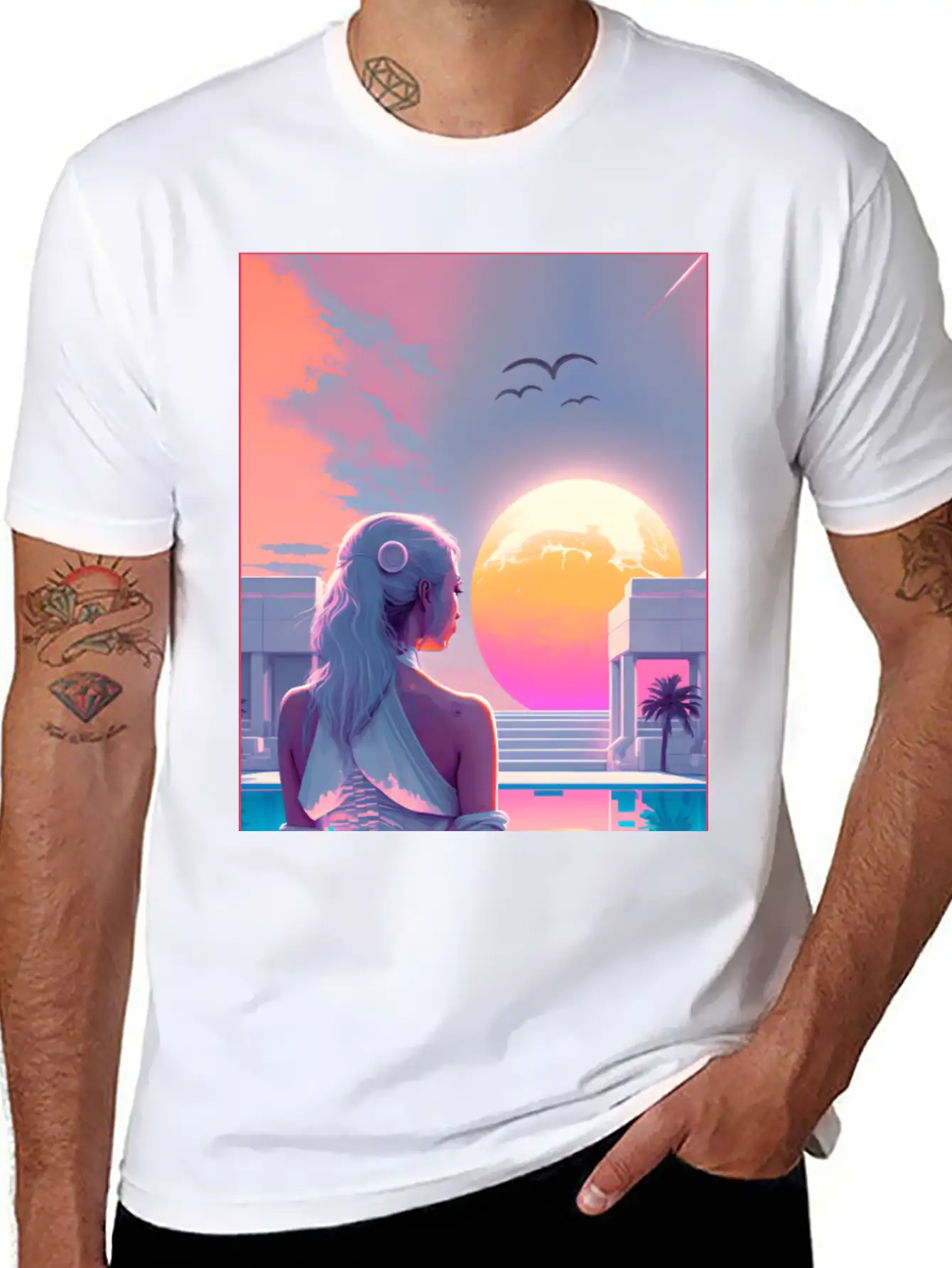 MoonLight - Vaporwave Style Casual Graphic T-Shirt – Simple And Comfortable Daily Wear