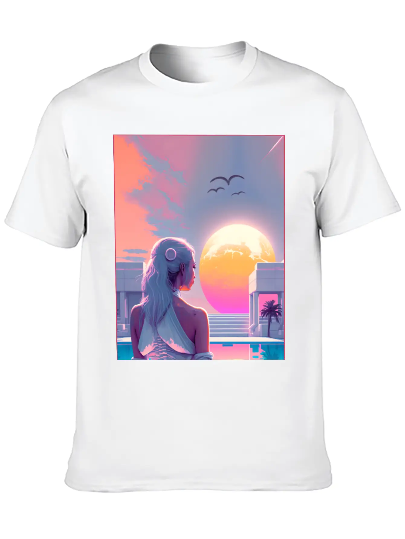 MoonLight - Vaporwave Style Casual Graphic T-Shirt – Simple And Comfortable Daily Wear