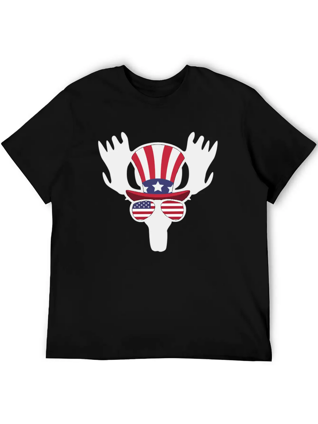 Moose Happy 4th Of July Stylish Everyday T-Shirt – Unisex Basic Cotton Tee