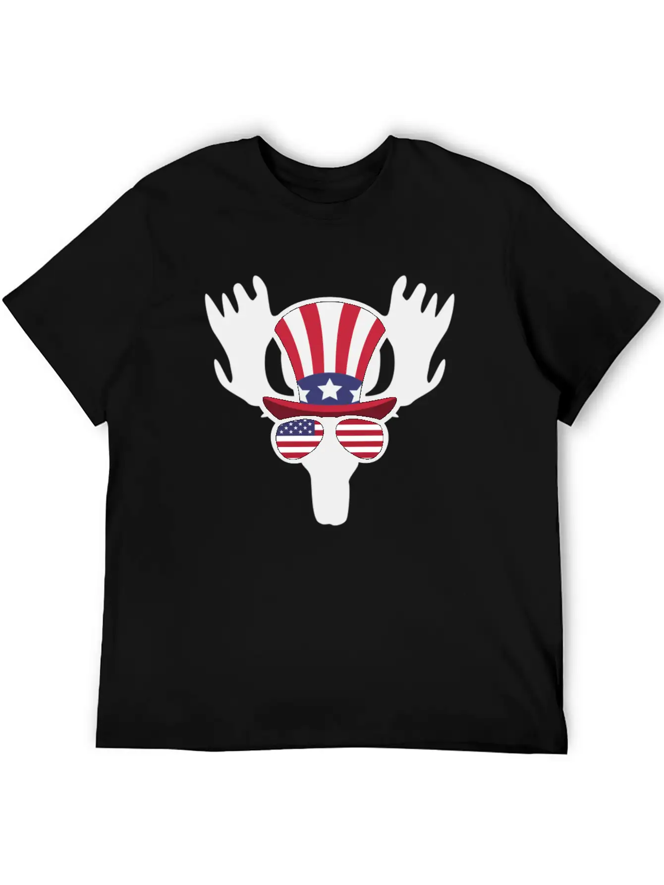 Moose Happy 4th Of July Stylish Everyday T-Shirt – Unisex Basic Cotton Tee