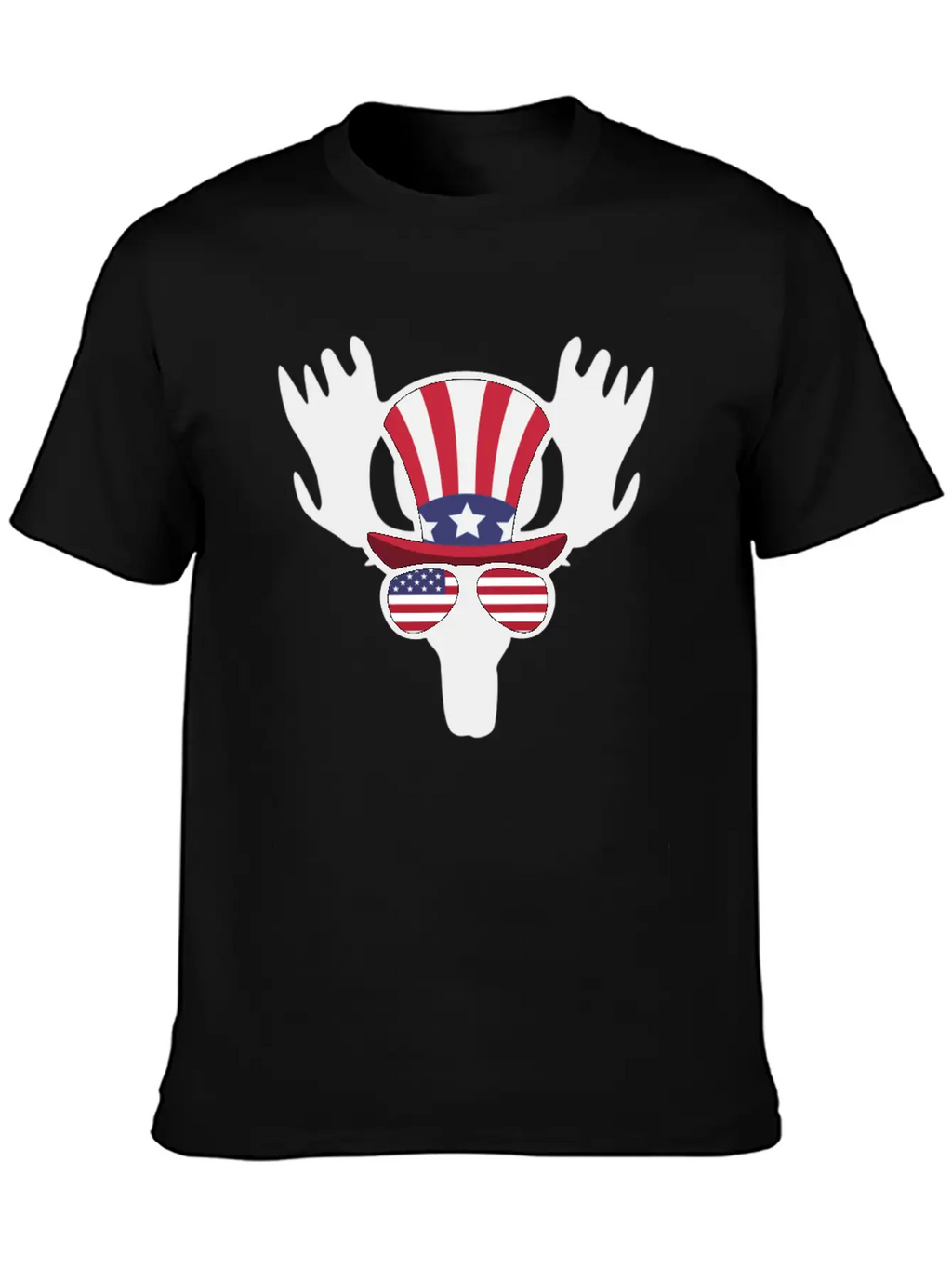 Moose Happy 4th Of July Stylish Everyday T-Shirt – Unisex Basic Cotton Tee