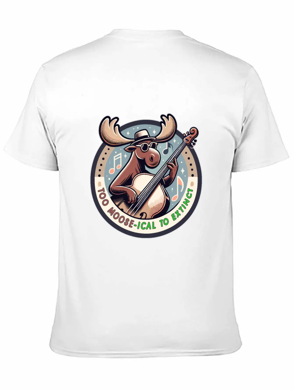 Mooseical Maestro, Strumming Strings Unisex Casual T-Shirt – Clean Design For Daily Comfort
