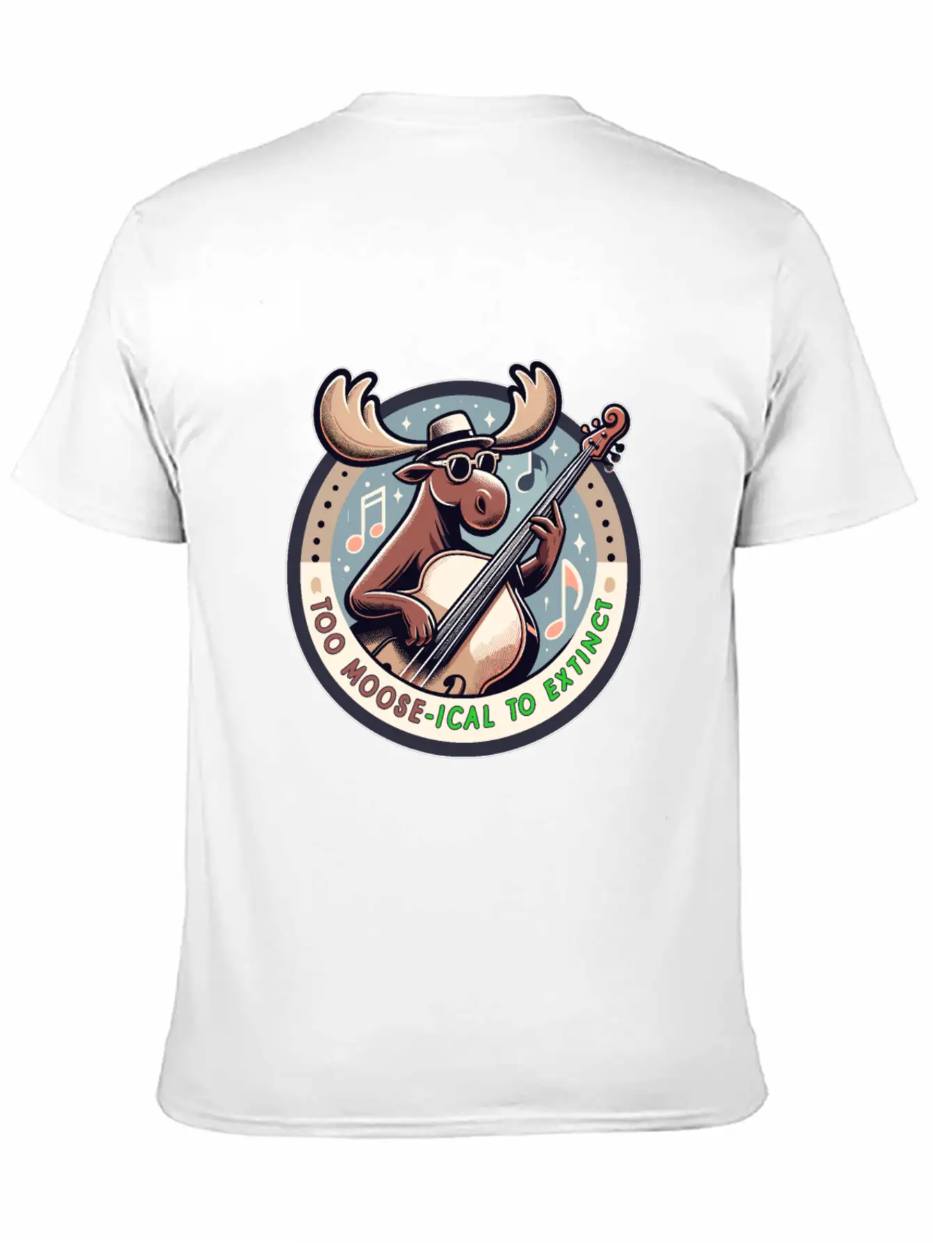 Mooseical Maestro, Strumming Strings Unisex Casual T-Shirt – Clean Design For Daily Comfort