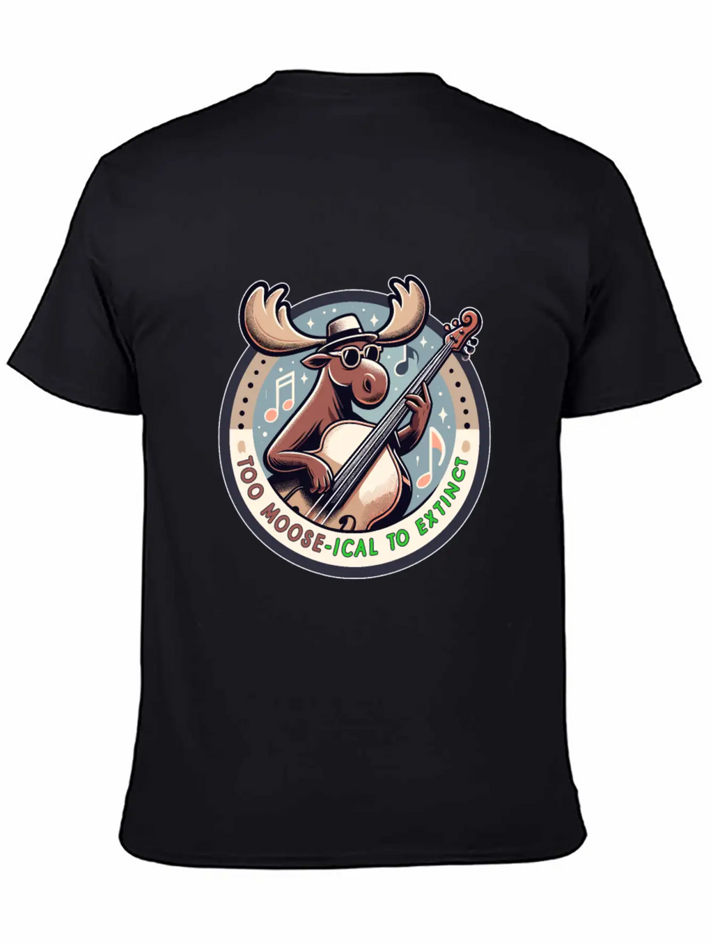 Mooseical Maestro, Strumming Strings Unisex Casual T-Shirt – Clean Design For Daily Comfort