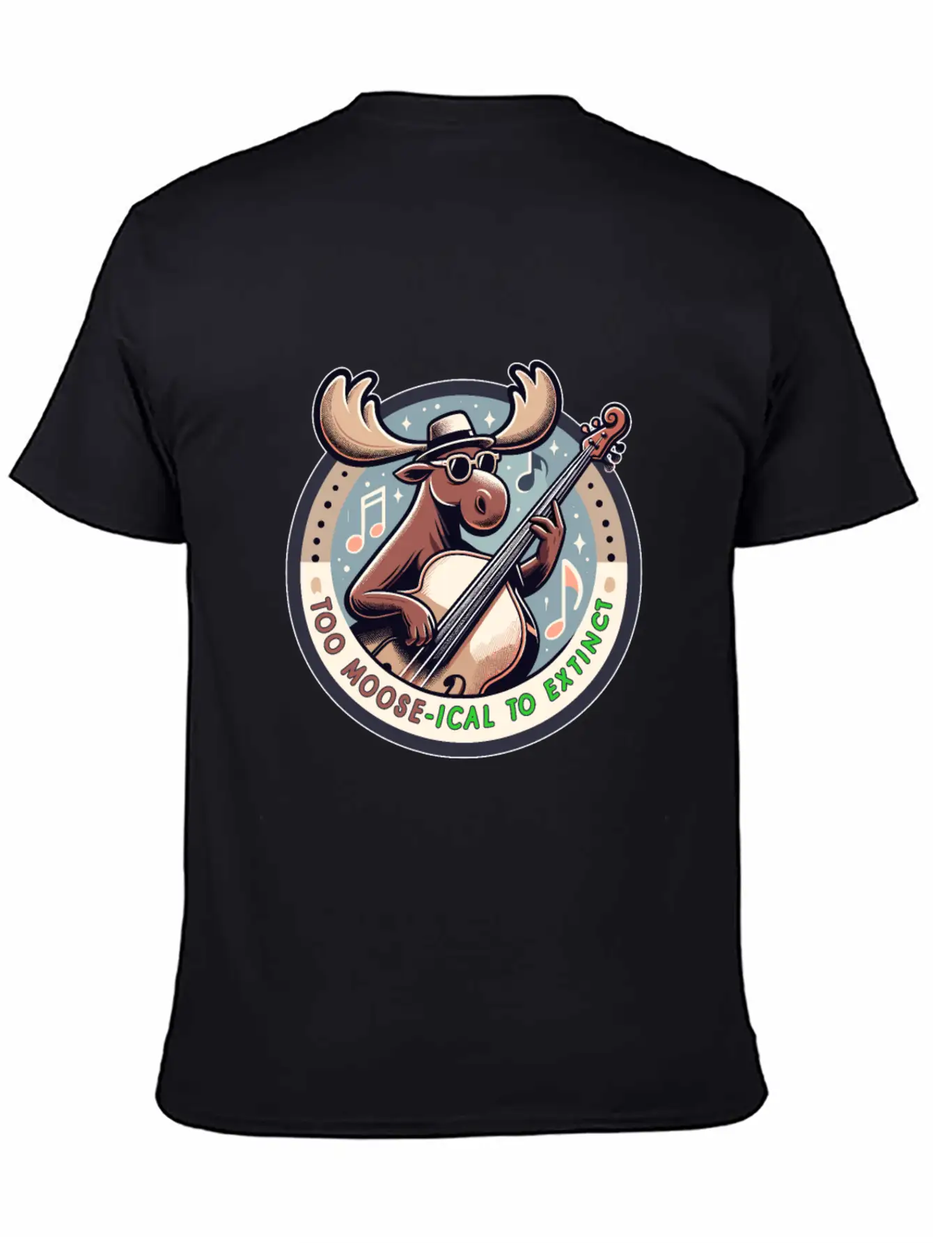 Mooseical Maestro, Strumming Strings Unisex Casual T-Shirt – Clean Design For Daily Comfort