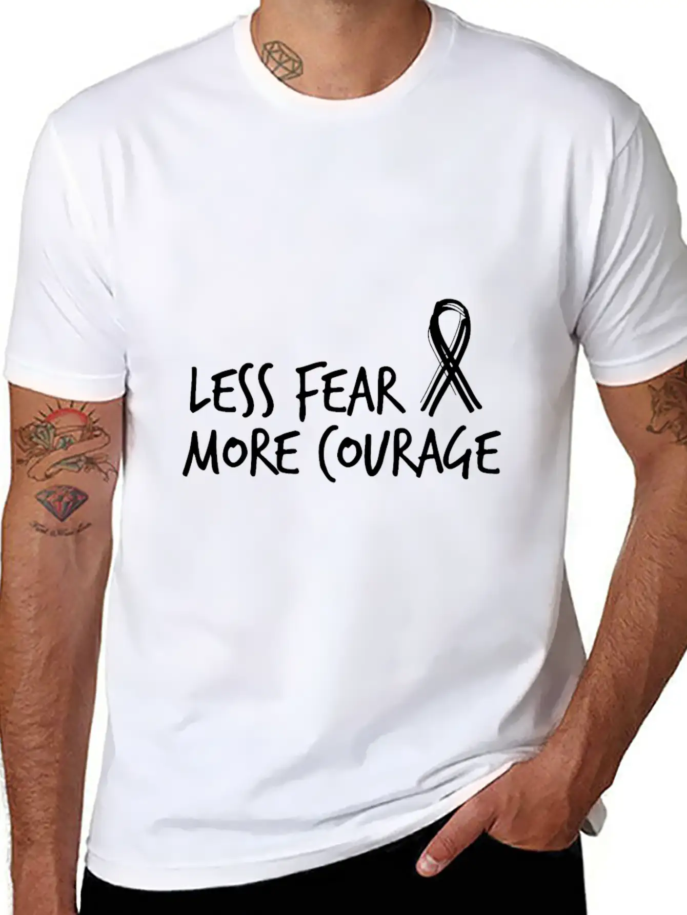 More Courage Cancer Essential Cotton Tee For Daily Outfits – Unisex Style