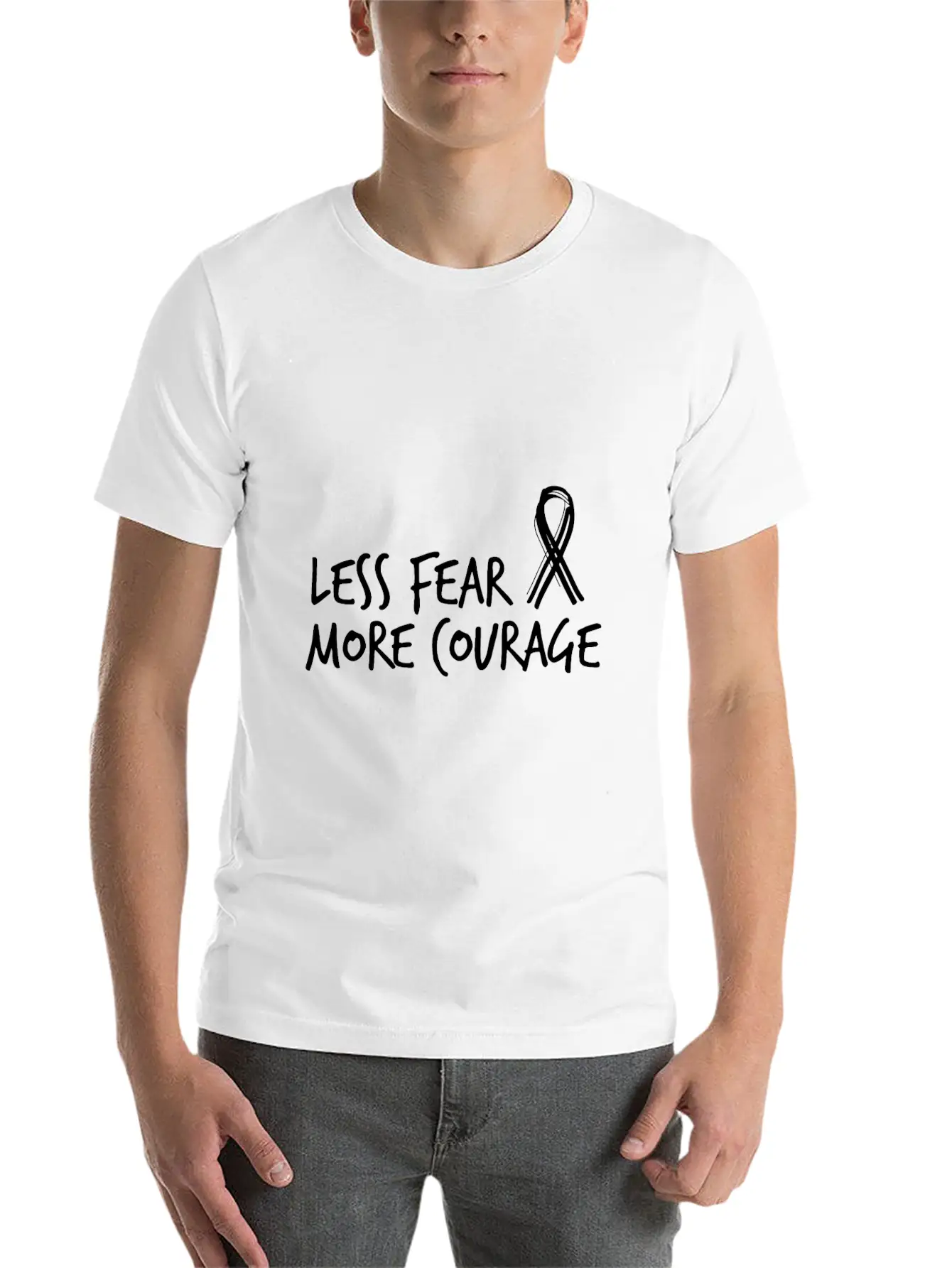 More Courage Cancer Essential Cotton Tee For Daily Outfits – Unisex Style