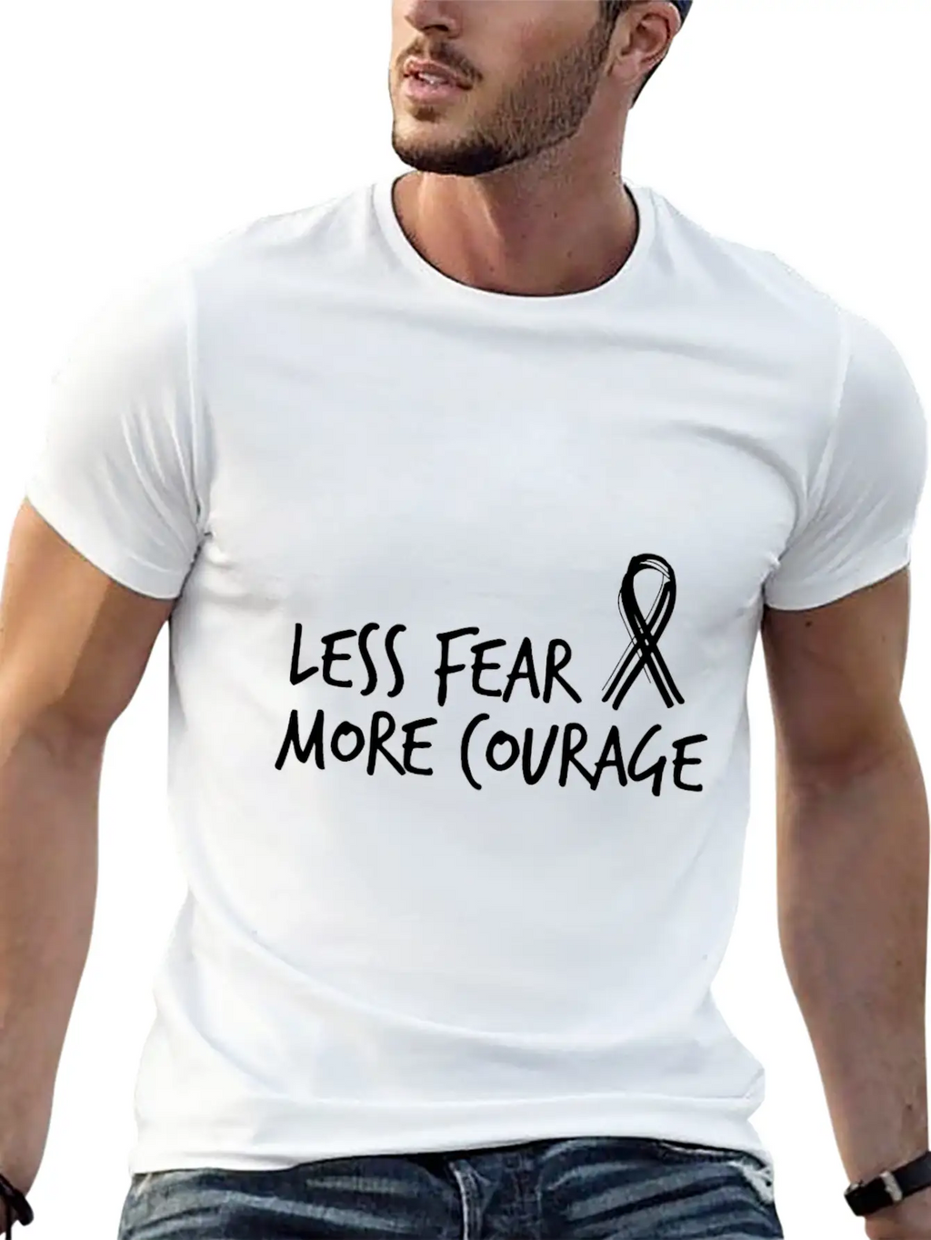 More Courage Cancer Essential Cotton Tee For Daily Outfits – Unisex Style