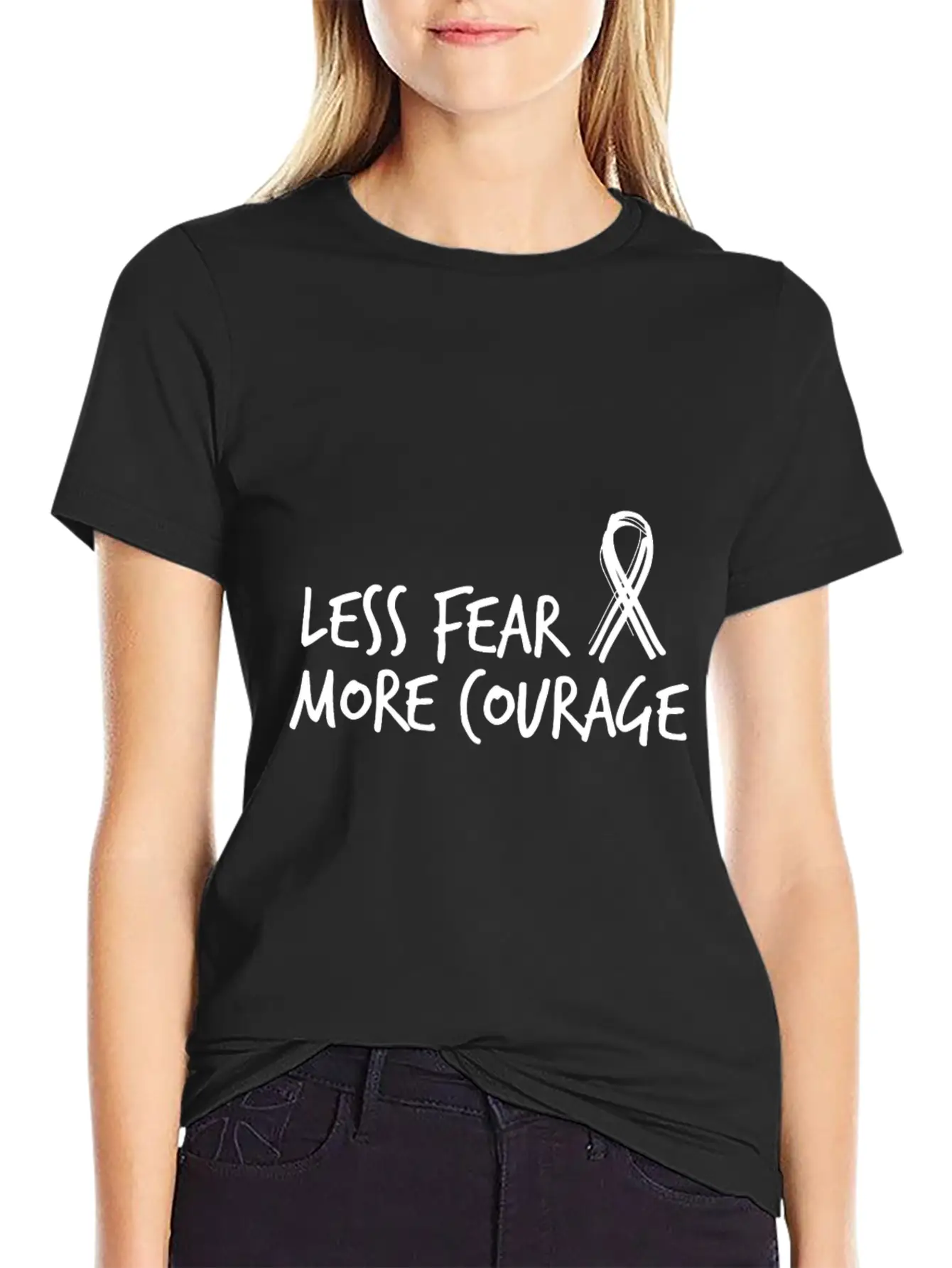 More Courage Cancer Essential Cotton Tee For Daily Outfits – Unisex Style