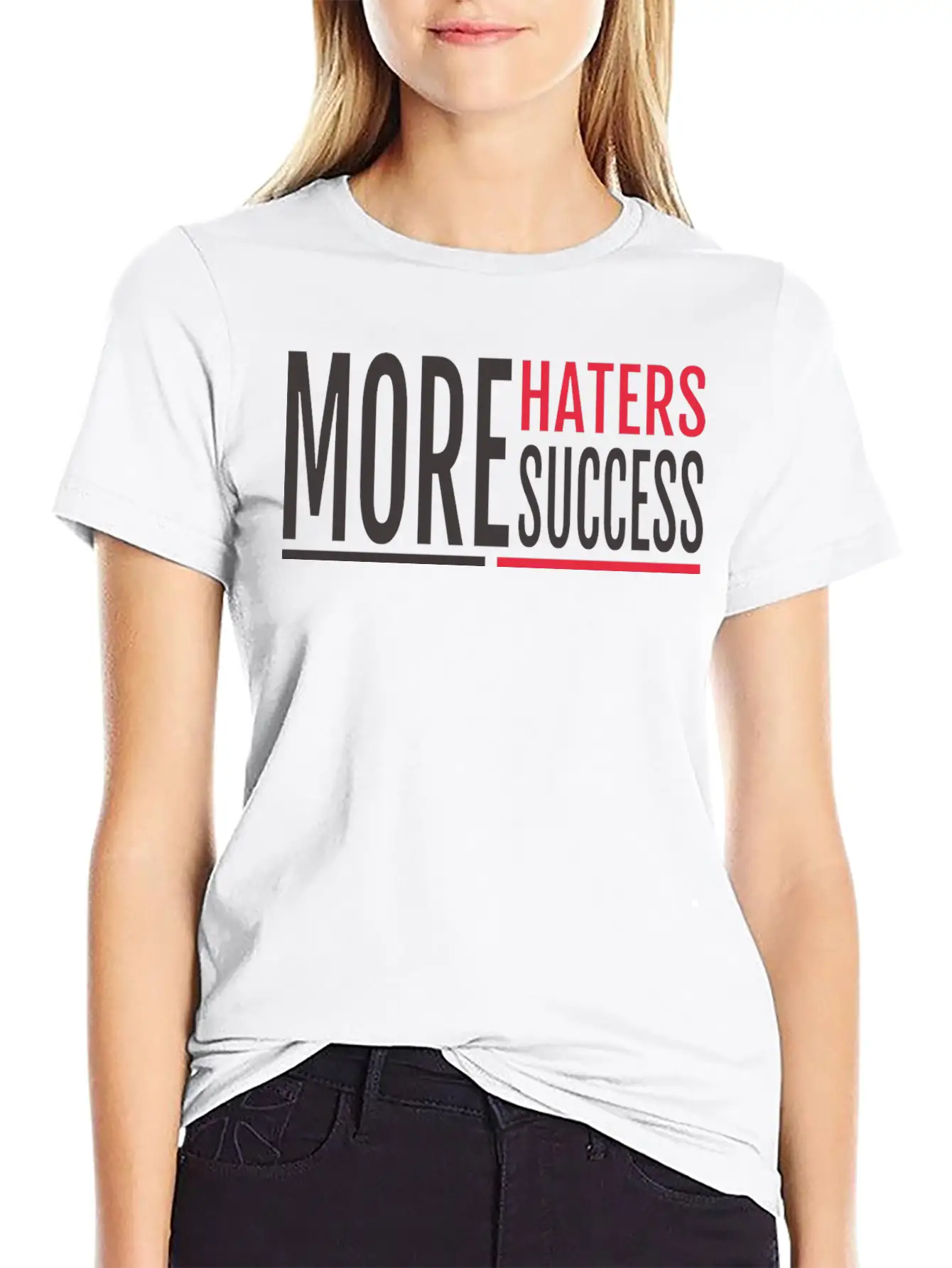 MORE HATERS MORE SUCCESS Breathable Soft Cotton T-Shirt – Timeless Casual Look