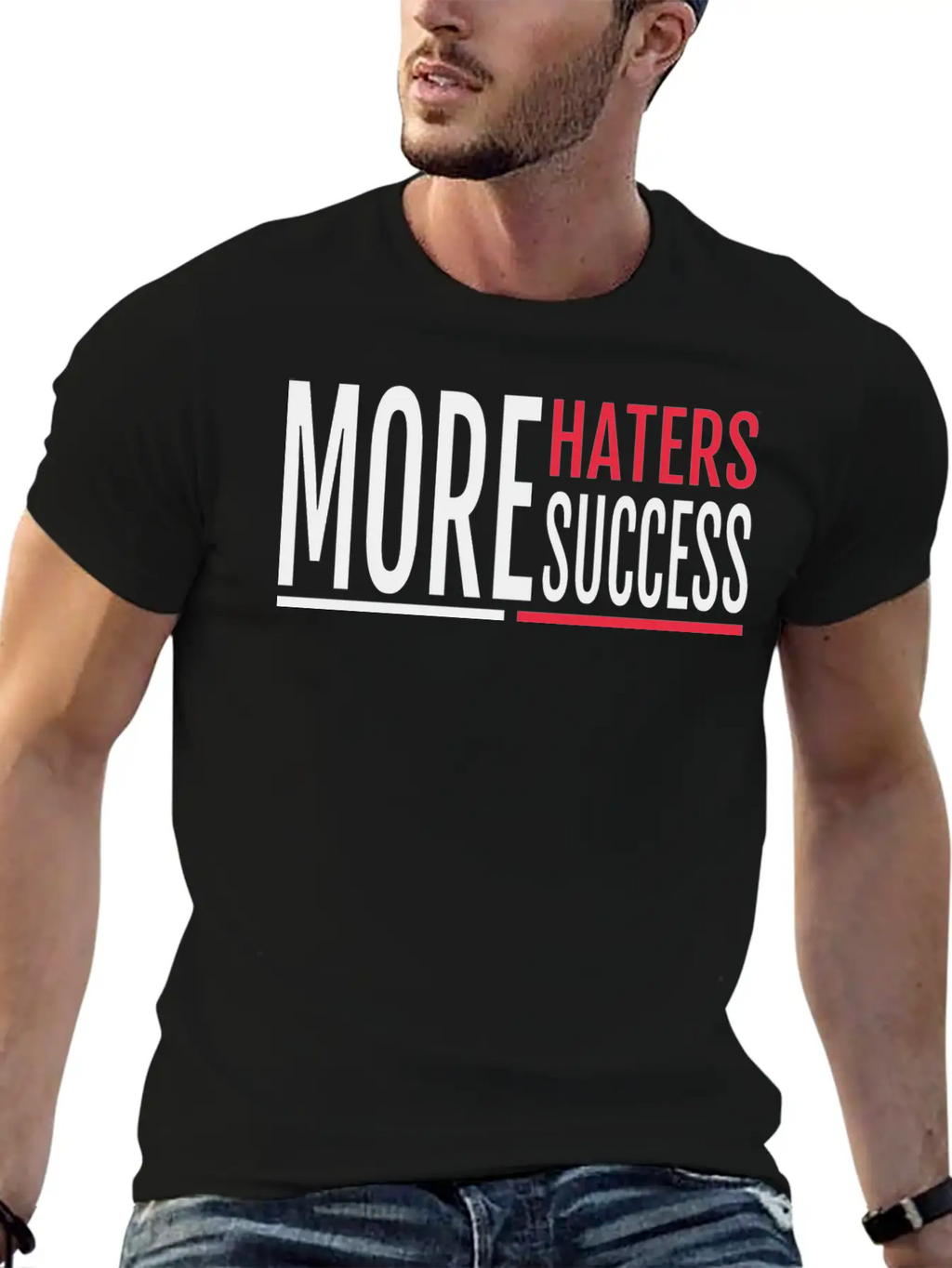 MORE HATERS MORE SUCCESS Breathable Soft Cotton T-Shirt – Timeless Casual Look