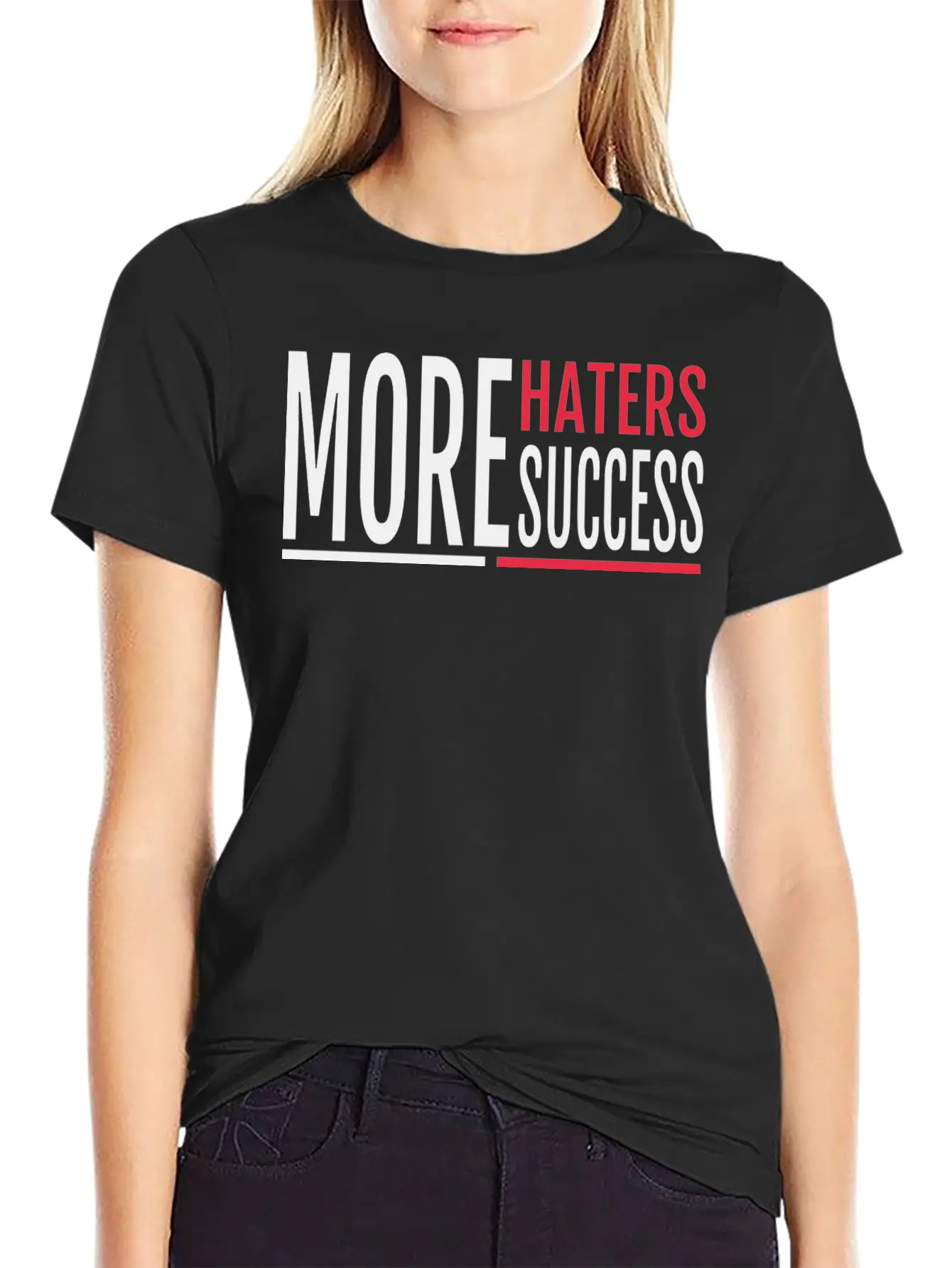 MORE HATERS MORE SUCCESS Breathable Soft Cotton T-Shirt – Timeless Casual Look
