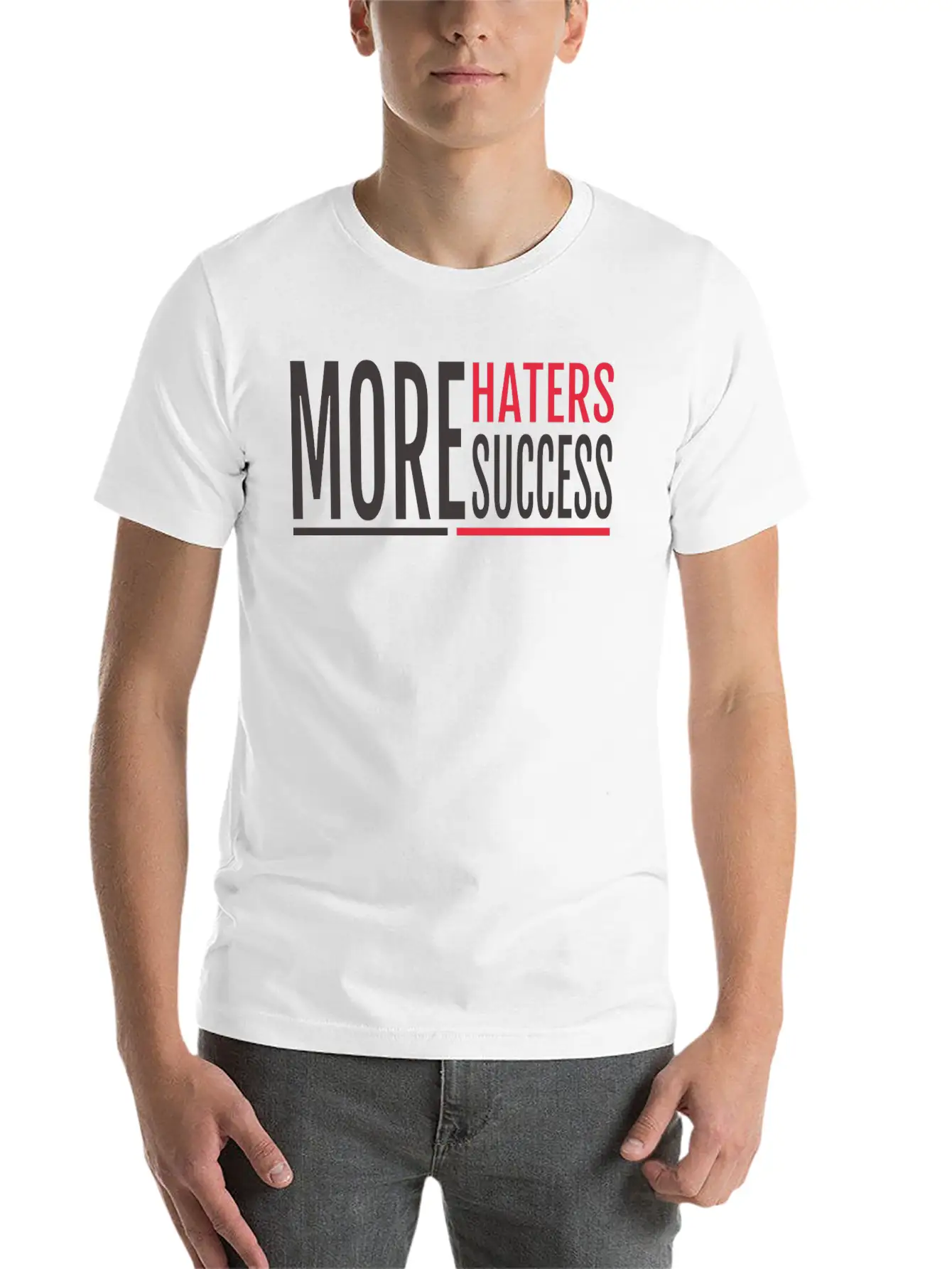 MORE HATERS MORE SUCCESS Breathable Soft Cotton T-Shirt – Timeless Casual Look