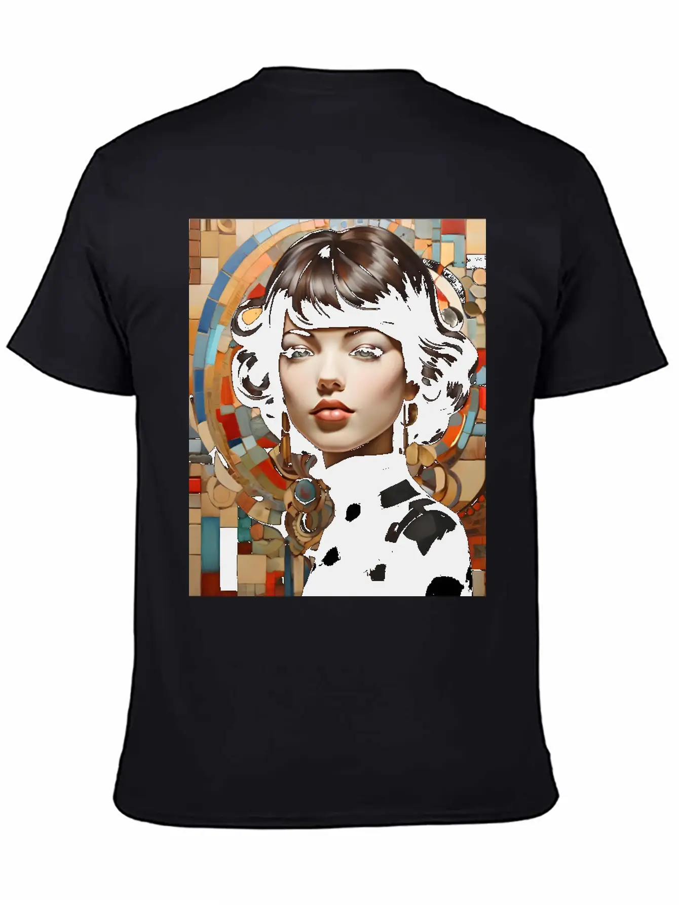 Mosaic Breathable Graphic T-Shirt – Perfect For Casual Days