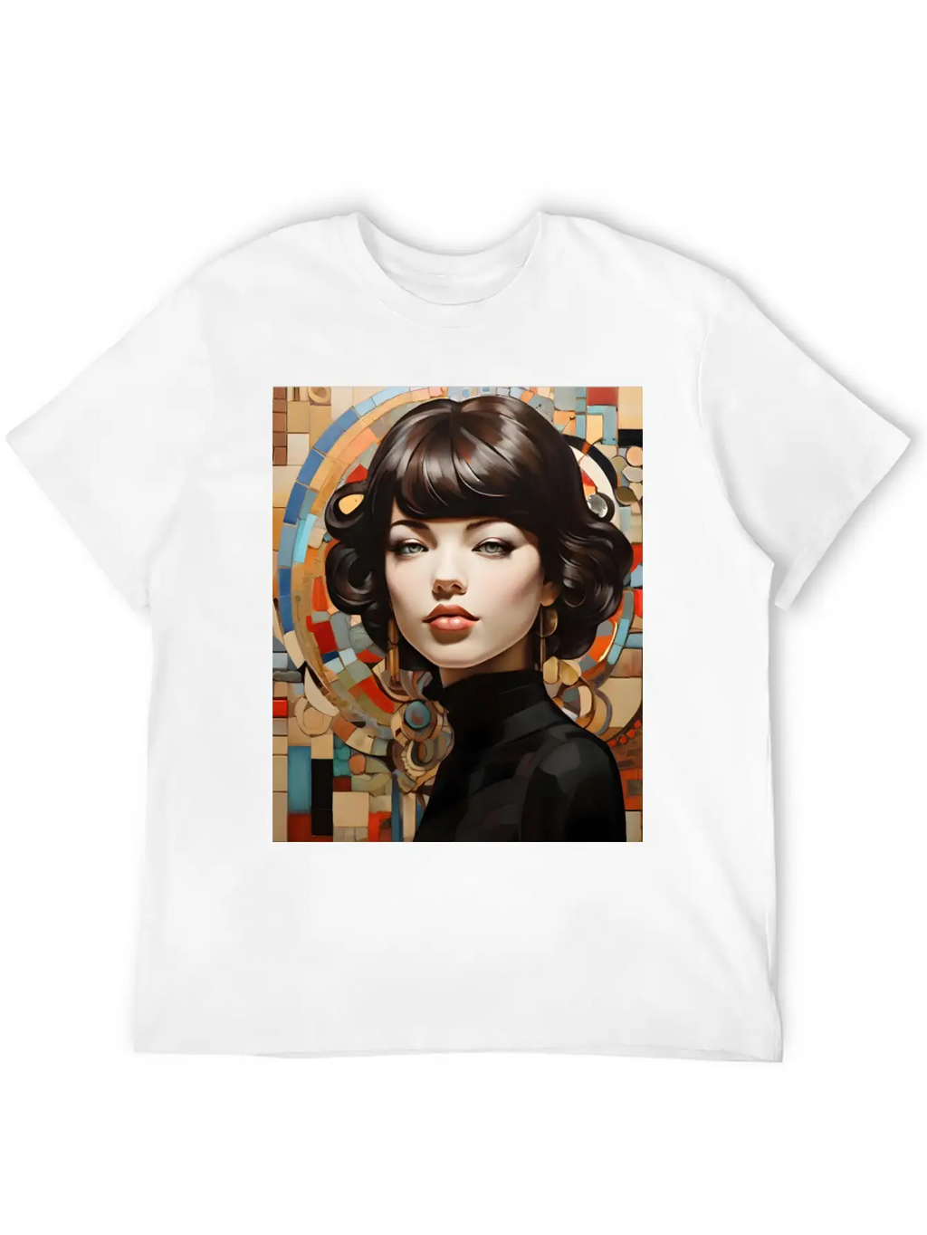 Mosaic Breathable Graphic T-Shirt – Perfect For Casual Days