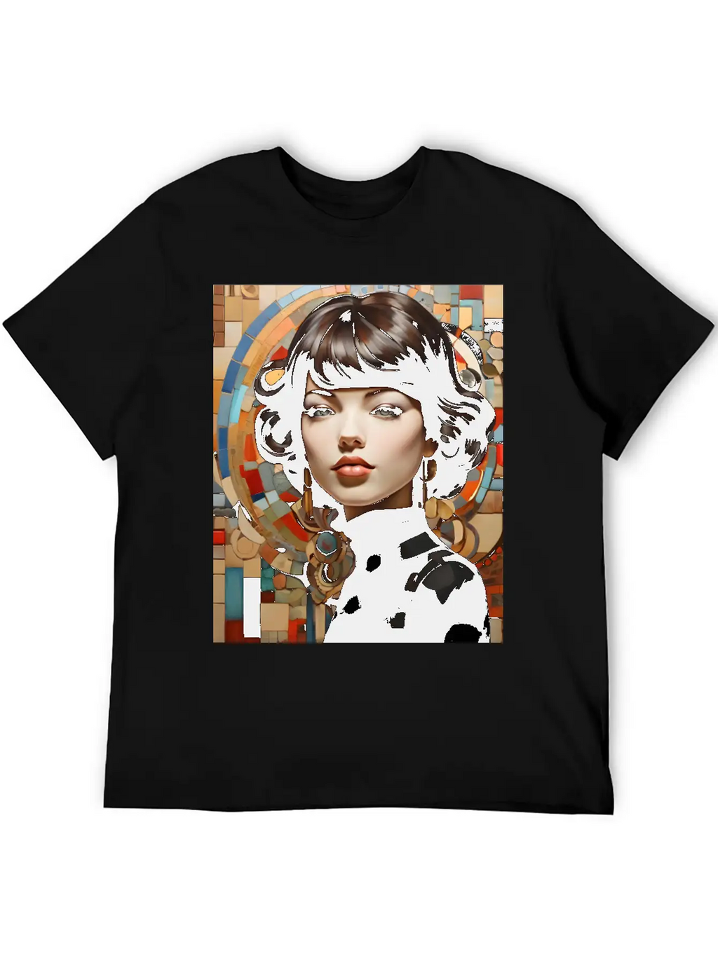 Mosaic Breathable Graphic T-Shirt – Perfect For Casual Days
