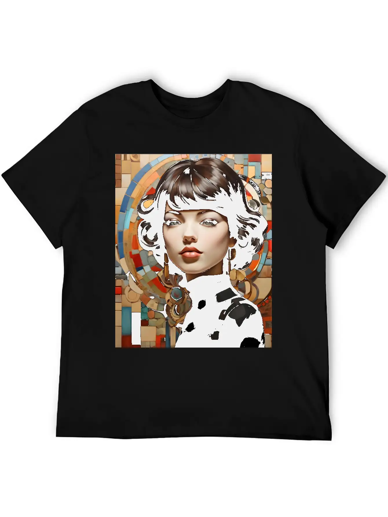 Mosaic Breathable Graphic T-Shirt – Perfect For Casual Days