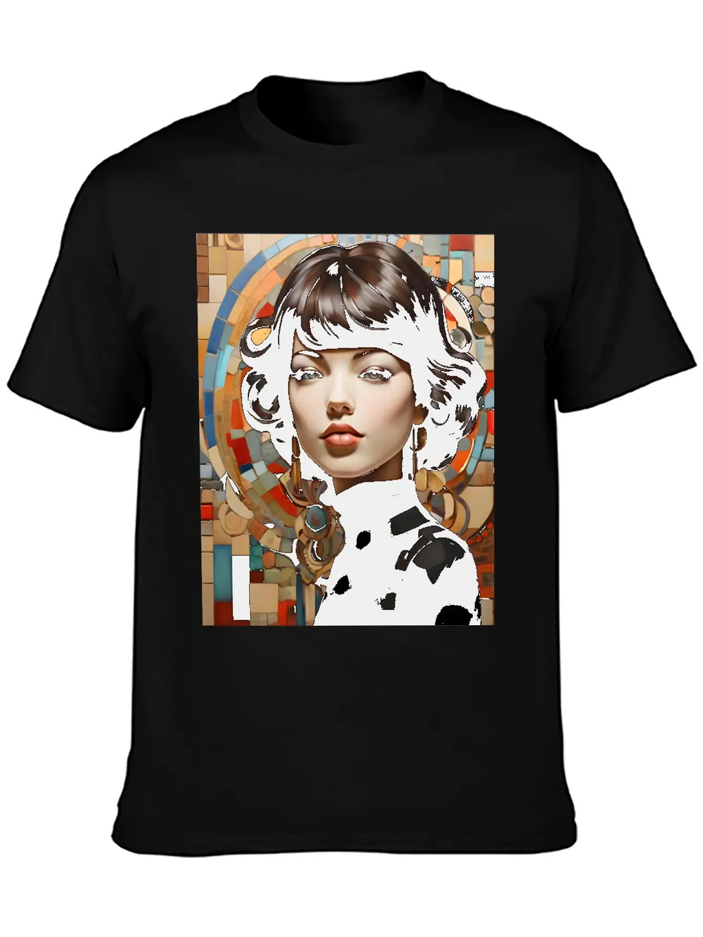 Mosaic Breathable Graphic T-Shirt – Perfect For Casual Days
