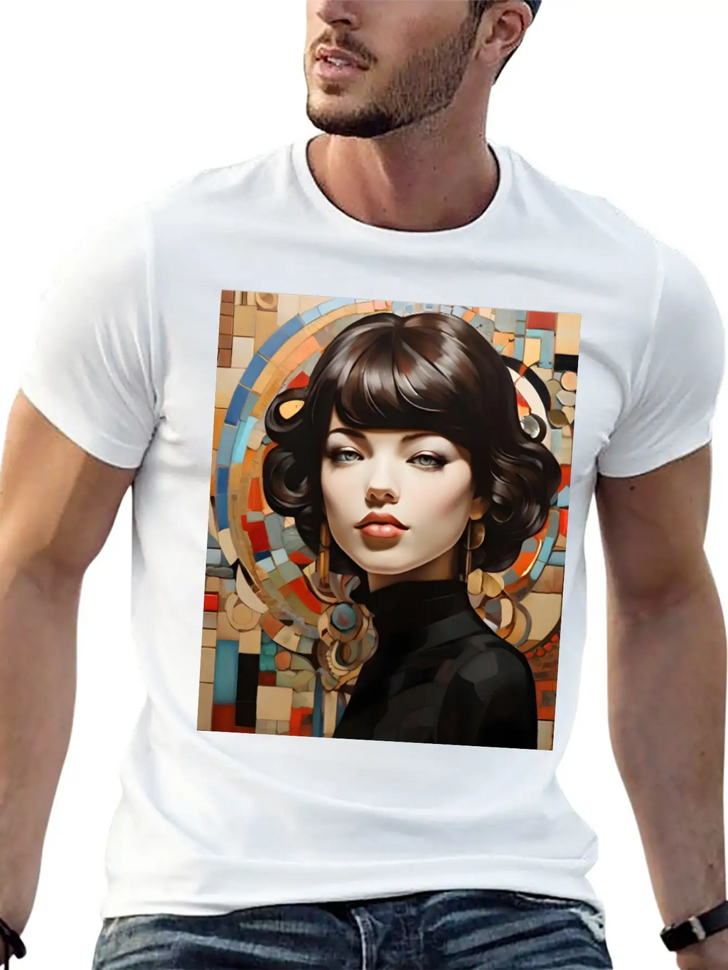 Mosaic Breathable Graphic T-Shirt – Perfect For Casual Days
