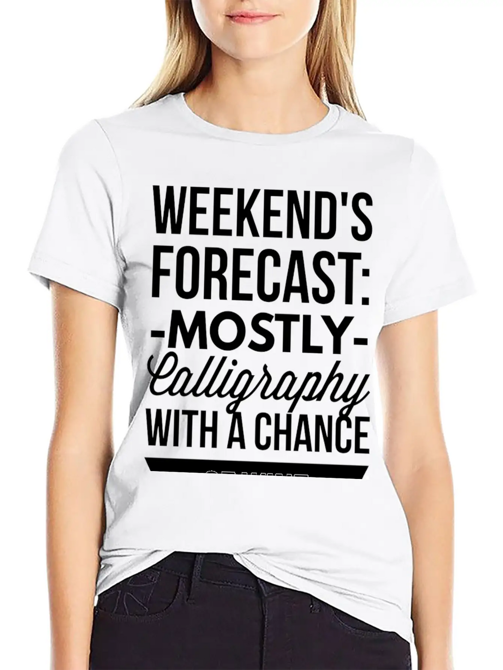 Mostly Calligraphy Casual Graphic T-Shirt – Simple And Comfortable Daily Wear