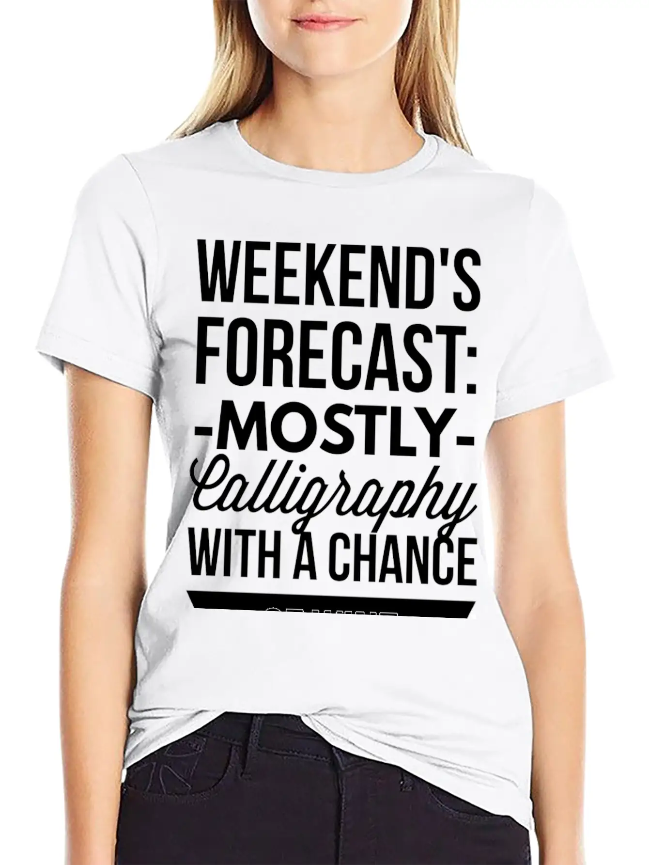 Mostly Calligraphy Casual Graphic T-Shirt – Simple And Comfortable Daily Wear