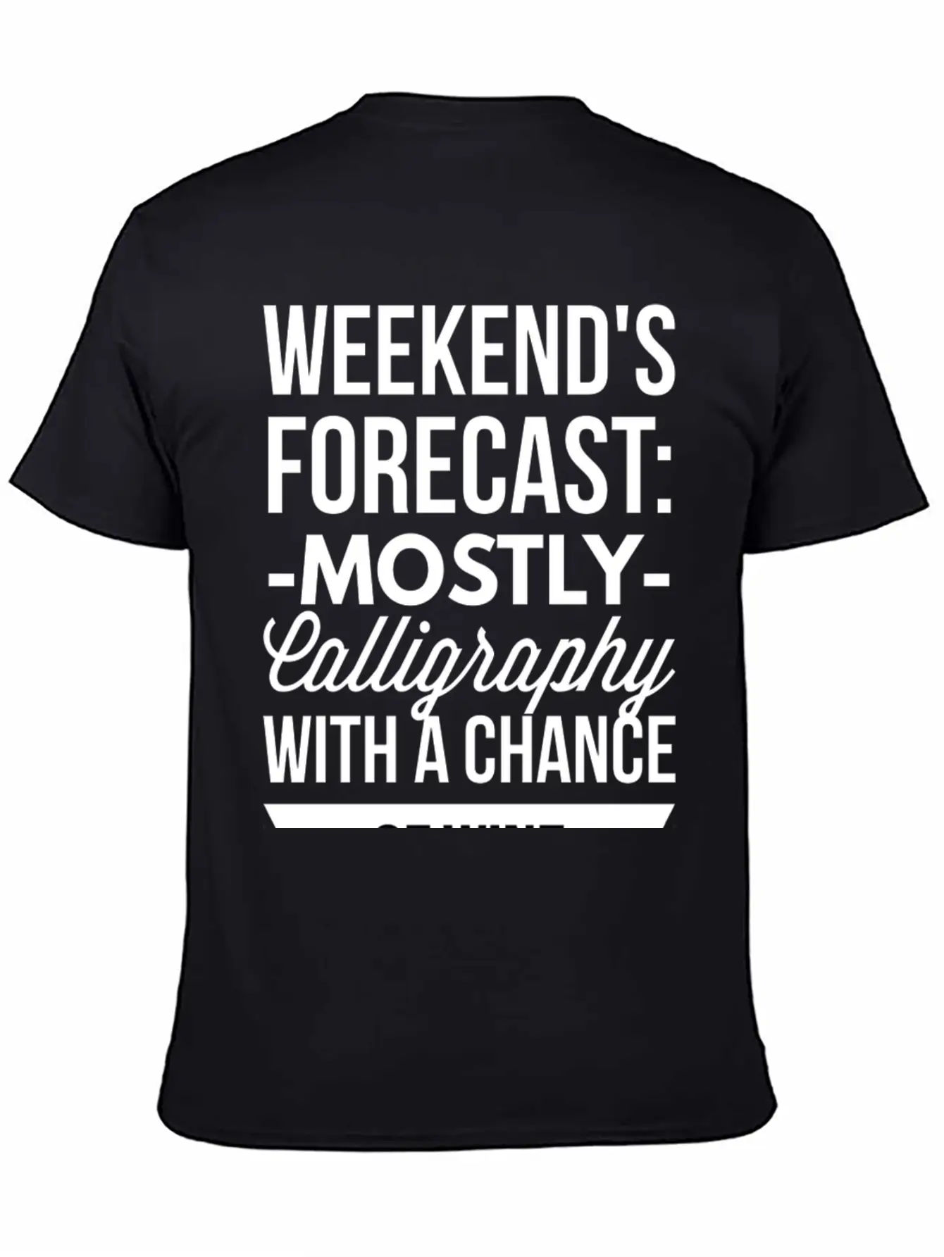 Mostly Calligraphy Casual Graphic T-Shirt – Simple And Comfortable Daily Wear