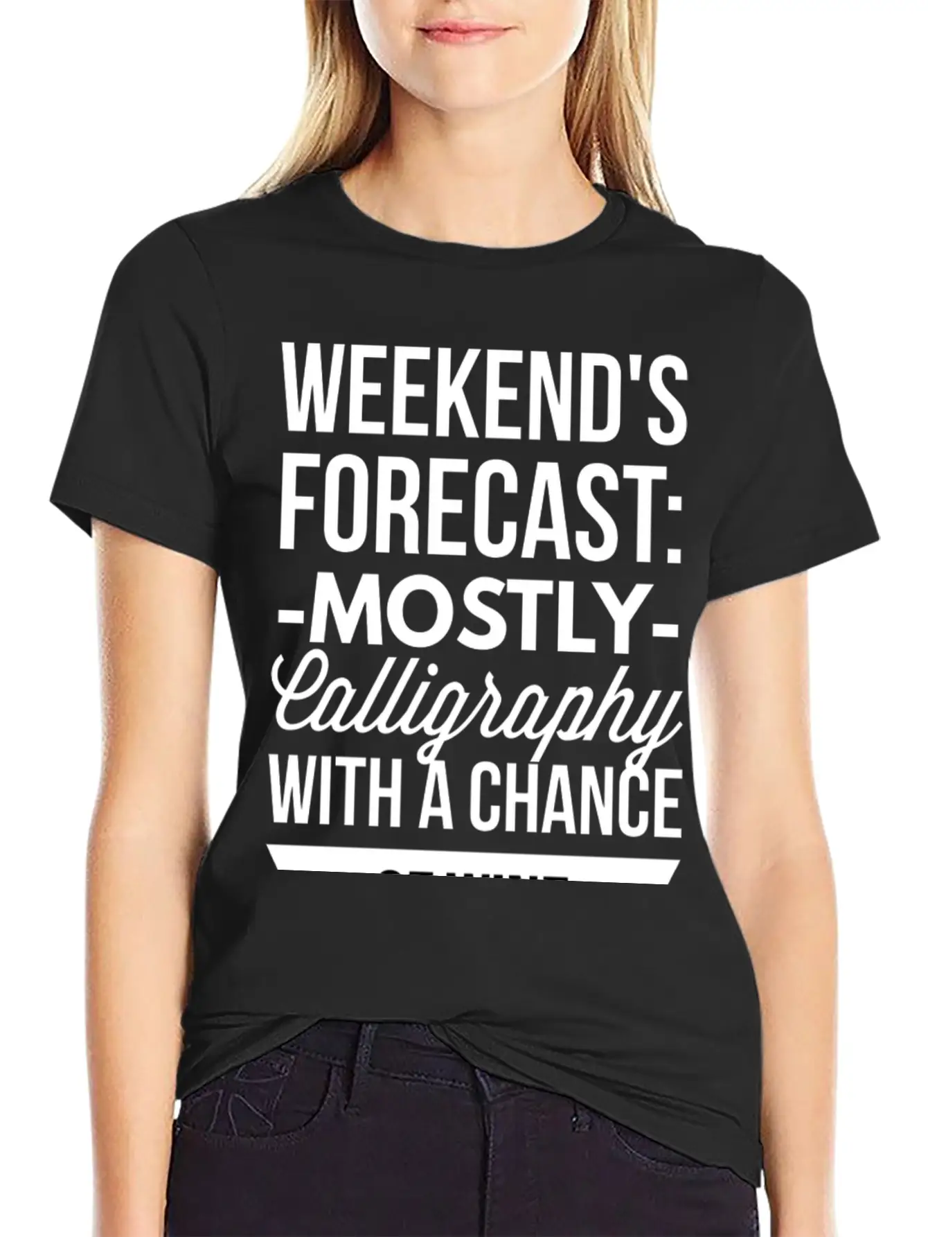 Mostly Calligraphy Casual Graphic T-Shirt – Simple And Comfortable Daily Wear