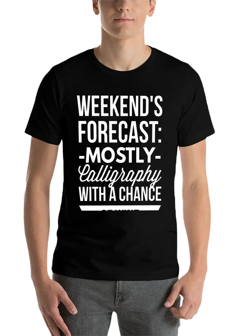 Mostly Calligraphy Casual Graphic T-Shirt – Simple And Comfortable Daily Wear