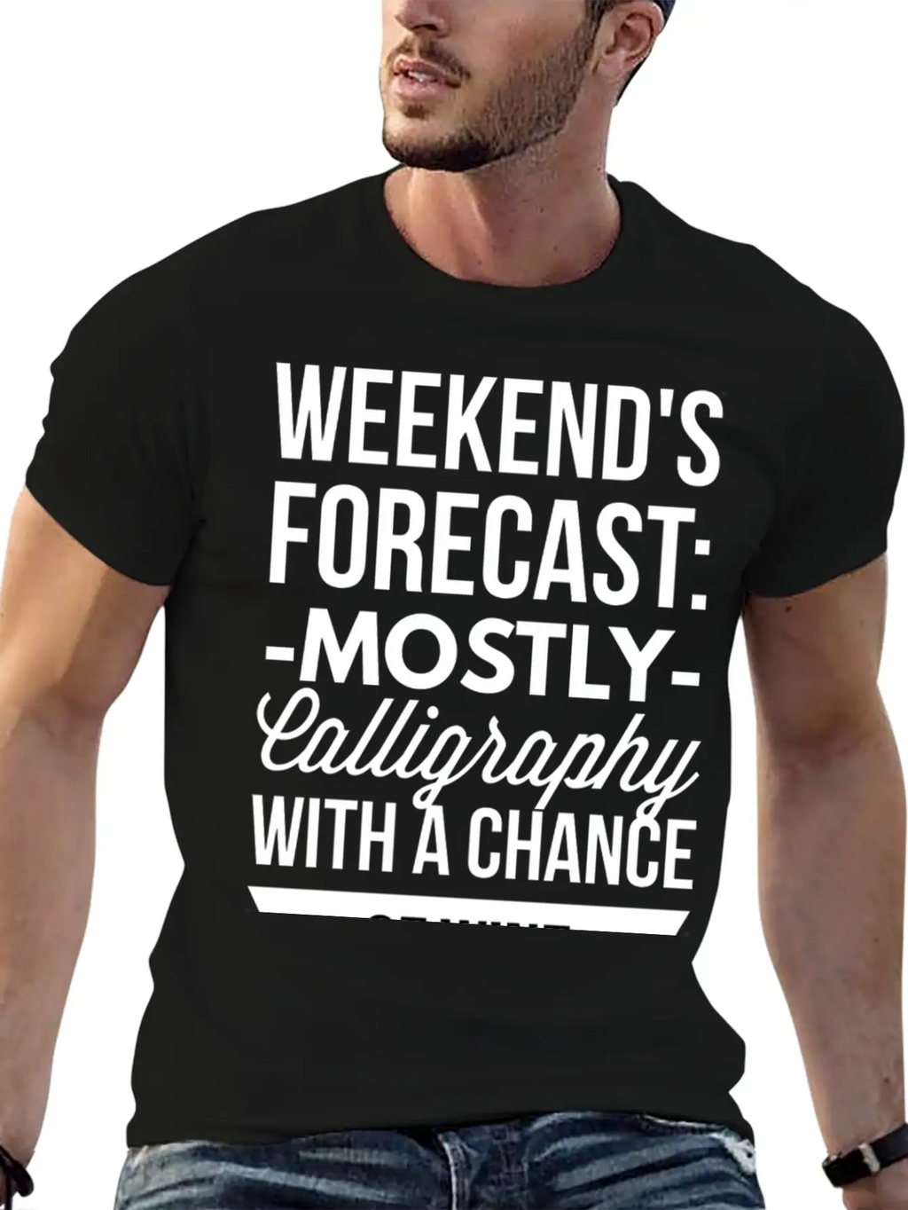 Mostly Calligraphy Casual Graphic T-Shirt – Simple And Comfortable Daily Wear