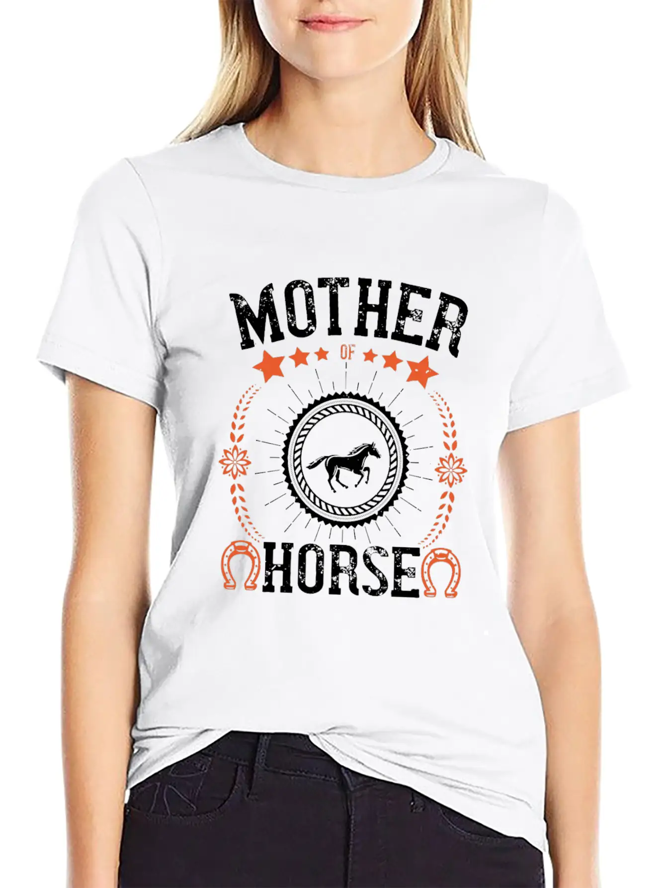 Mother Of Horse Unisex Short Sleeve Soft Cotton T-Shirt – Casual Everyday Wear