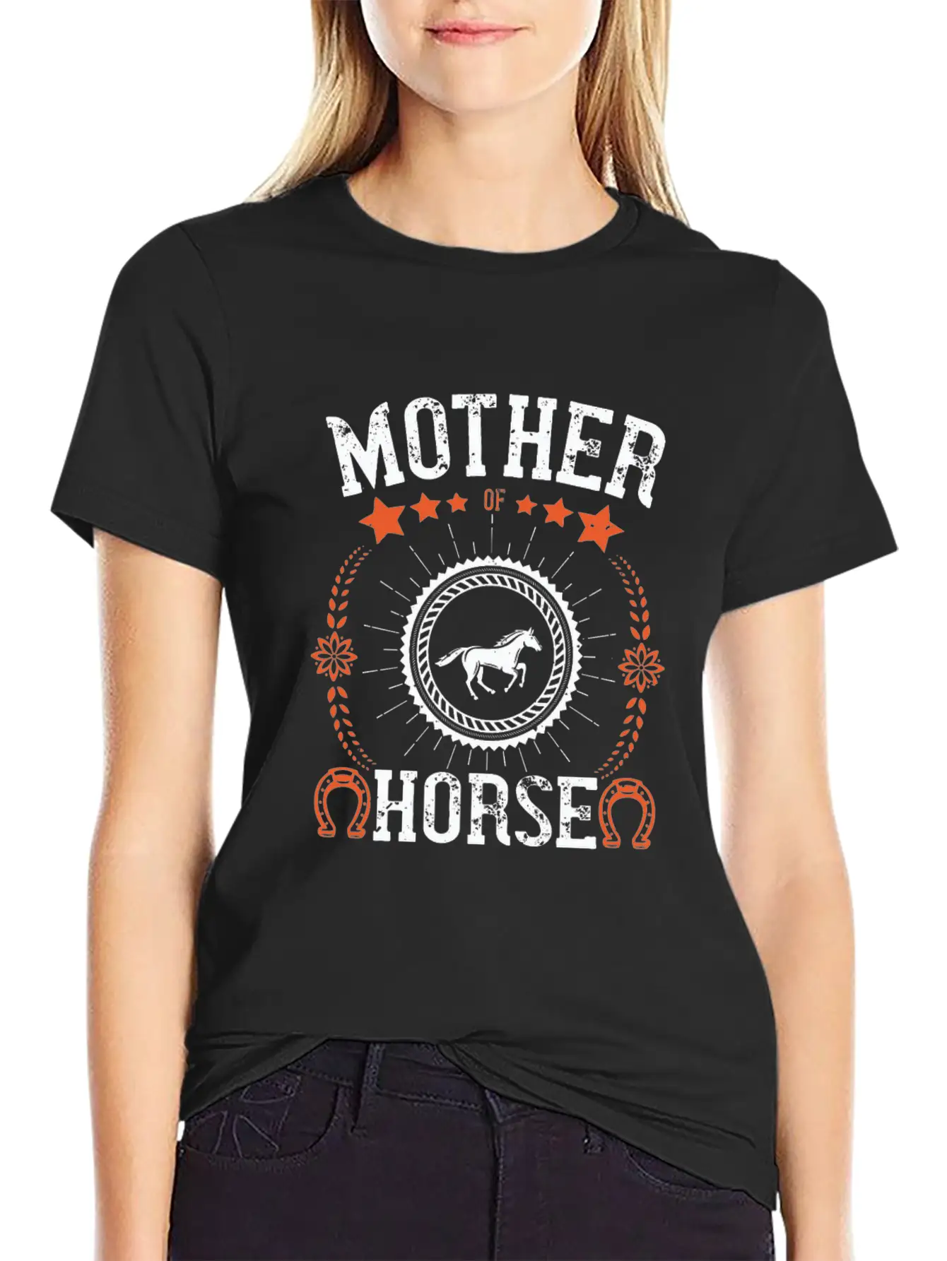 Mother Of Horse Unisex Short Sleeve Soft Cotton T-Shirt – Casual Everyday Wear