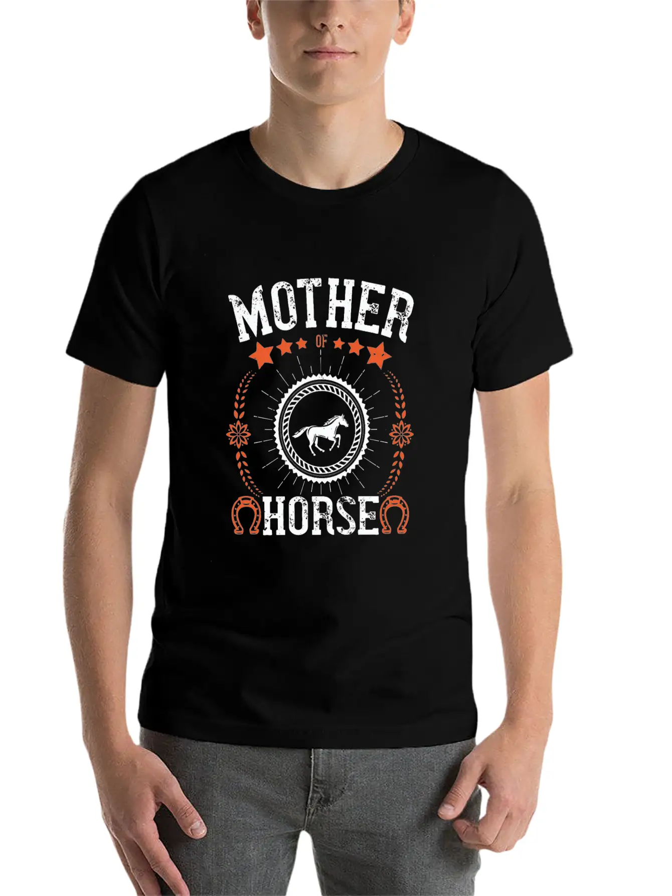 Mother Of Horse Unisex Short Sleeve Soft Cotton T-Shirt – Casual Everyday Wear