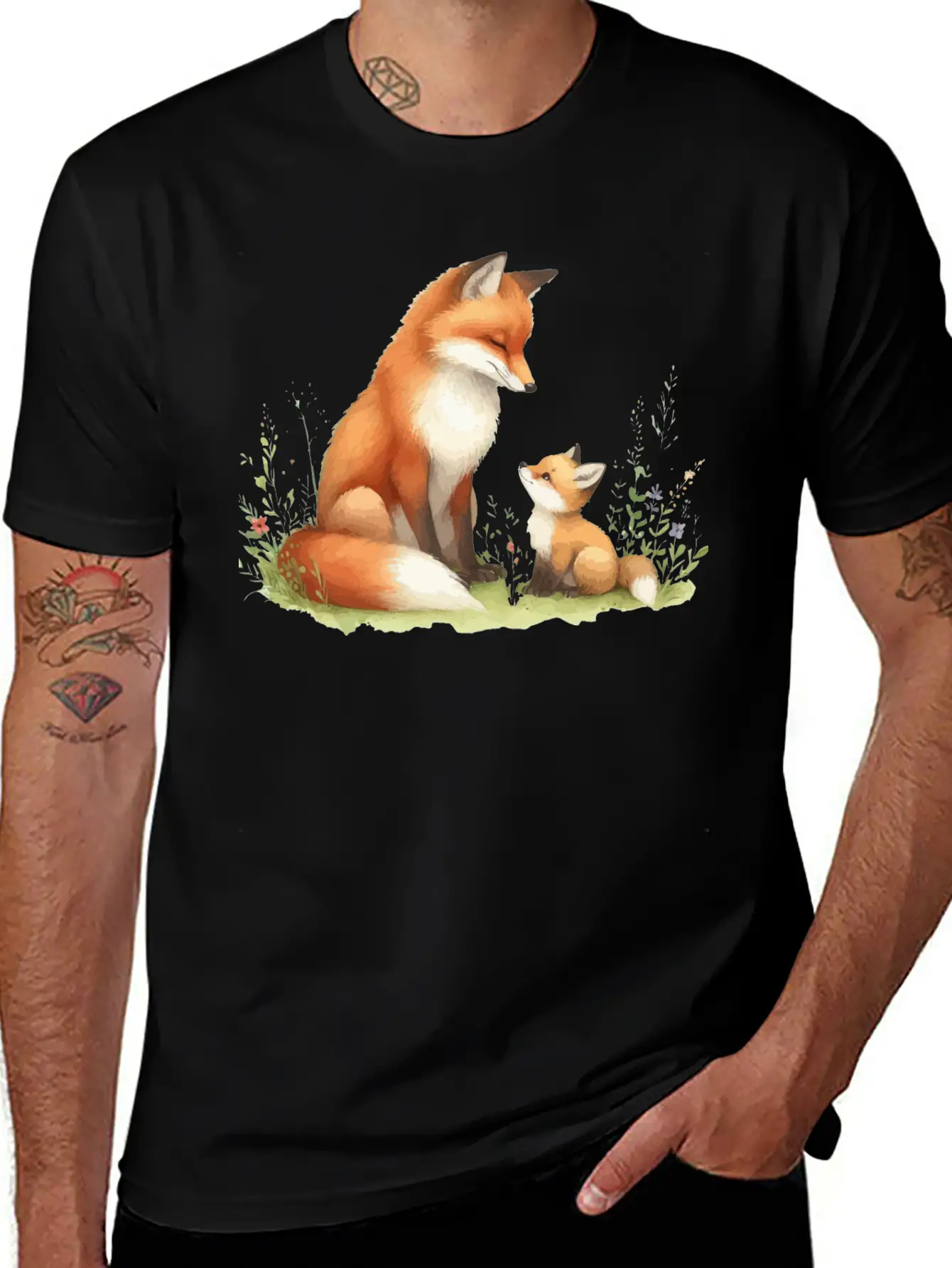 Mother Red Fox Unisex Casual T-Shirt – Clean Design For Daily Comfort