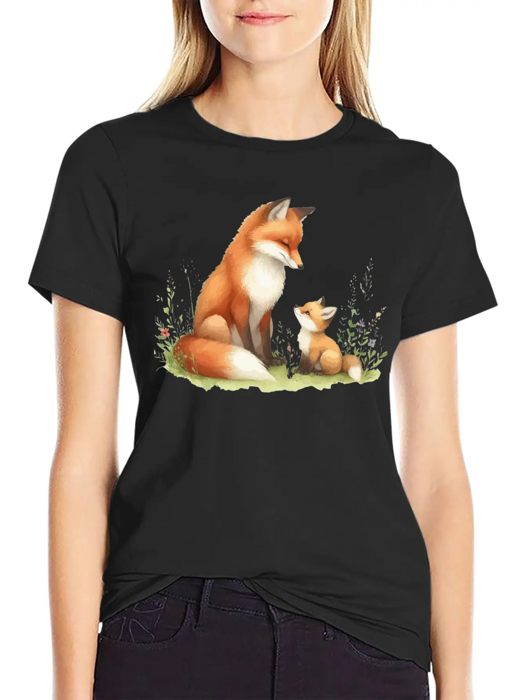 Mother Red Fox Unisex Casual T-Shirt – Clean Design For Daily Comfort