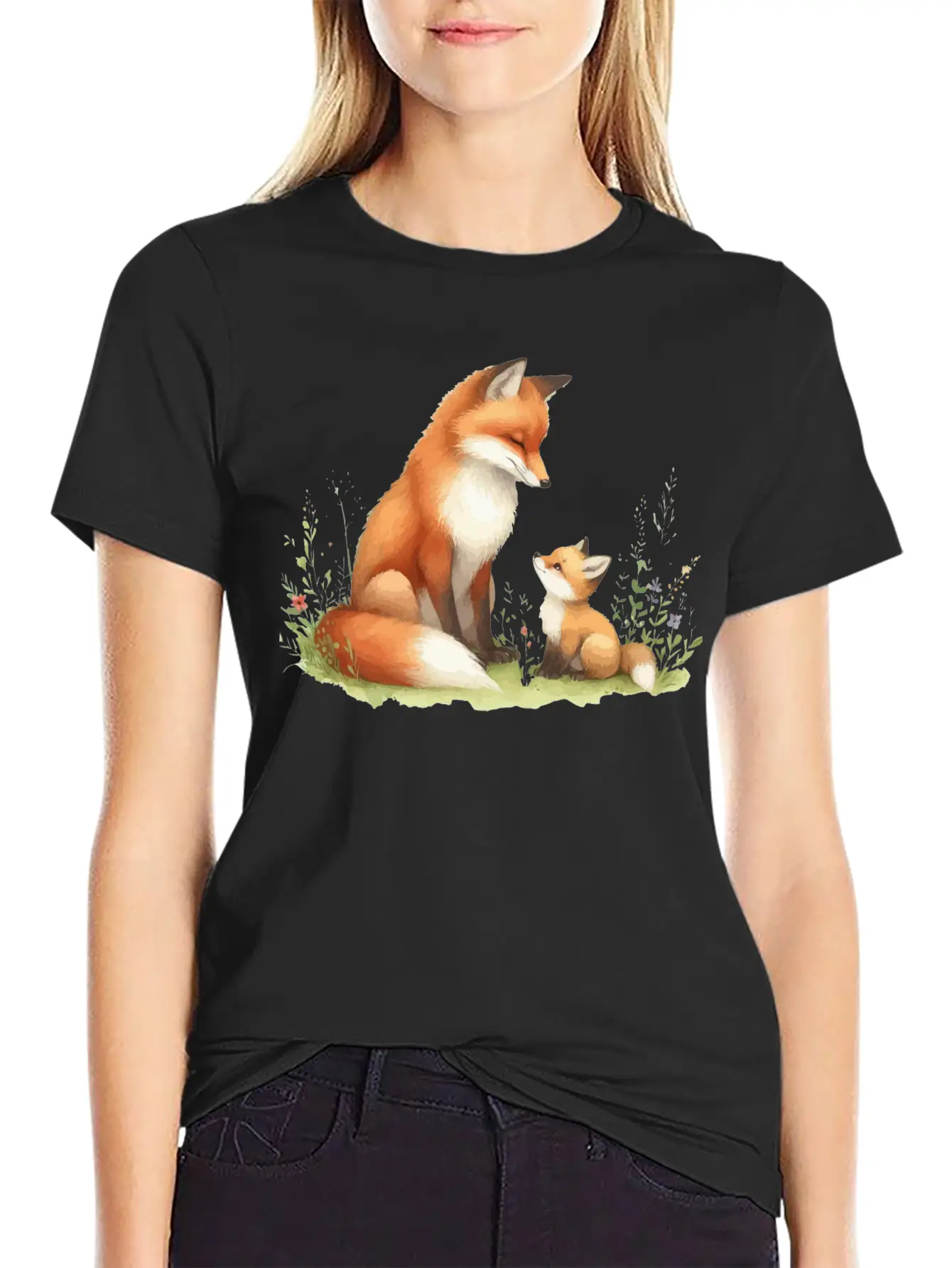 Mother Red Fox Unisex Casual T-Shirt – Clean Design For Daily Comfort