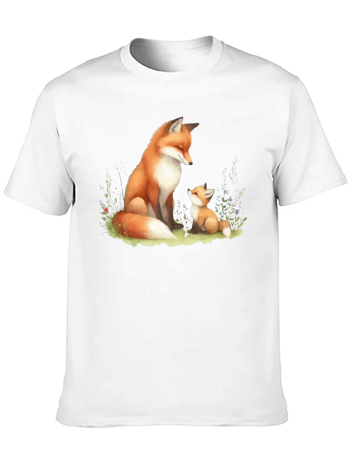 Mother Red Fox Unisex Casual T-Shirt – Clean Design For Daily Comfort