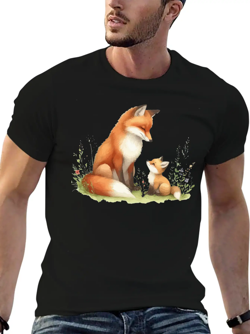 Mother Red Fox Unisex Casual T-Shirt – Clean Design For Daily Comfort