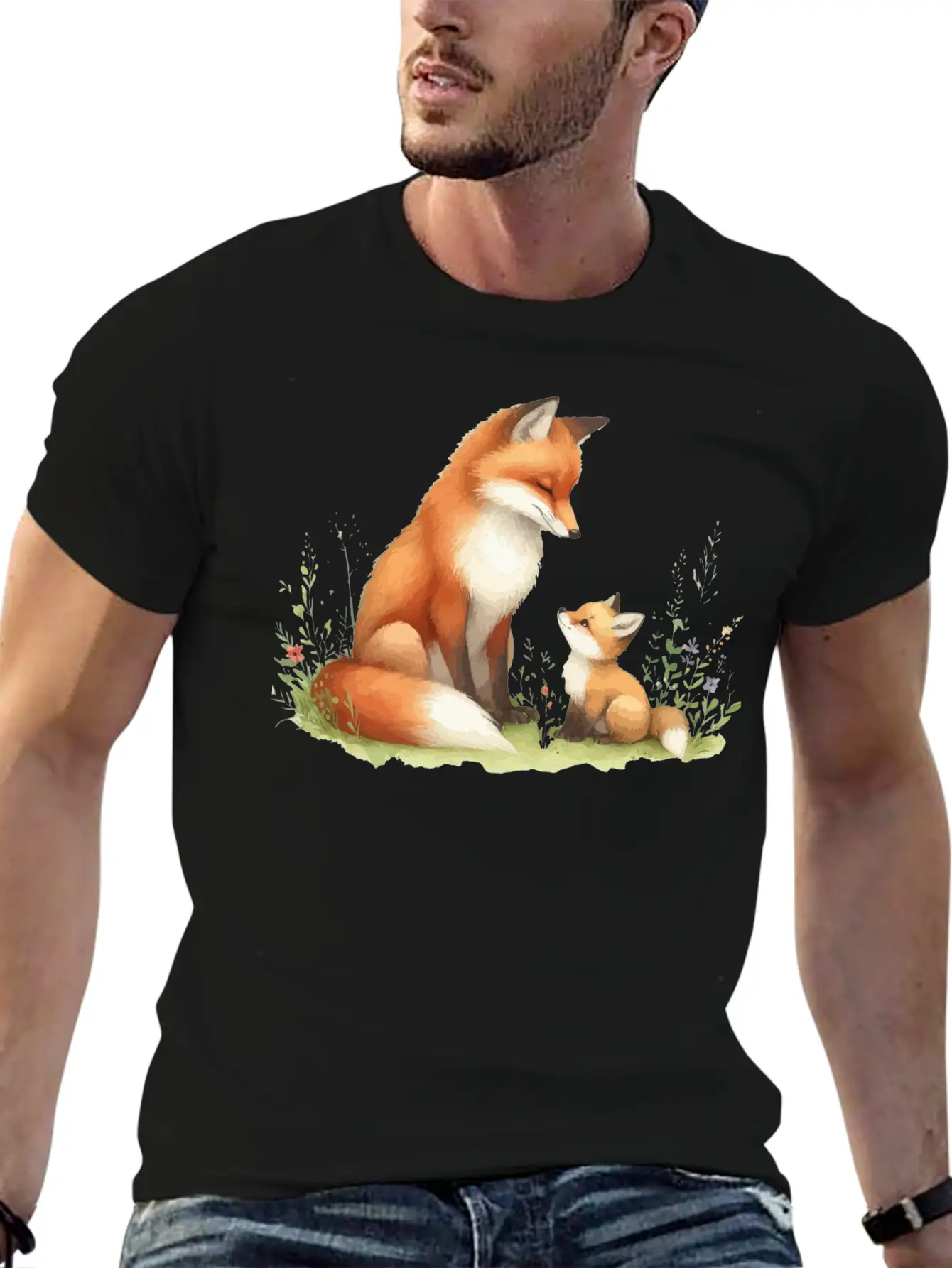 Mother Red Fox Unisex Casual T-Shirt – Clean Design For Daily Comfort