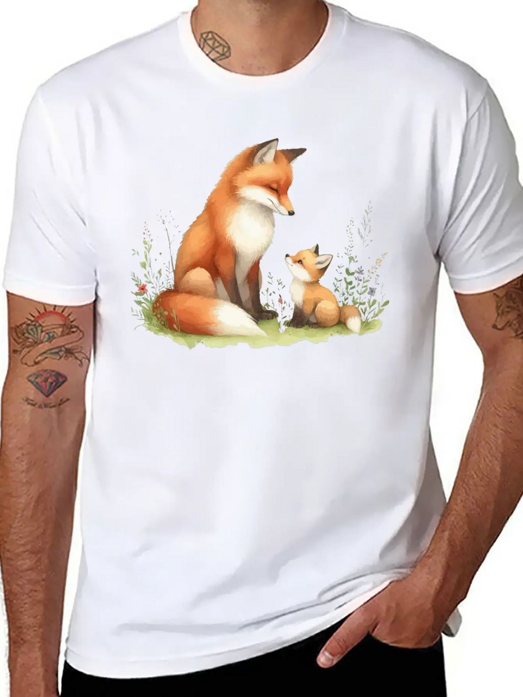 Mother Red Fox Unisex Casual T-Shirt – Clean Design For Daily Comfort