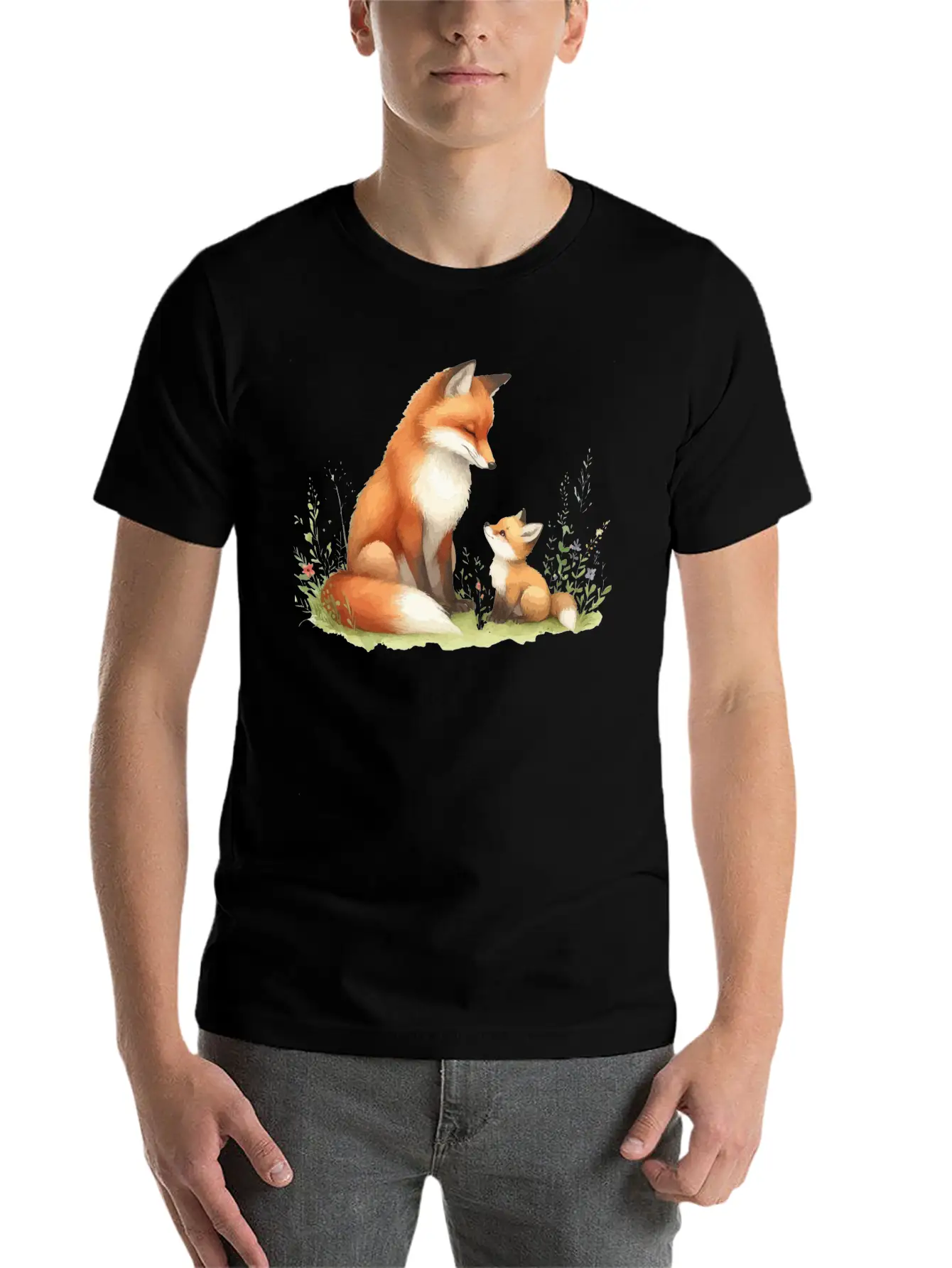 Mother Red Fox Unisex Casual T-Shirt – Clean Design For Daily Comfort