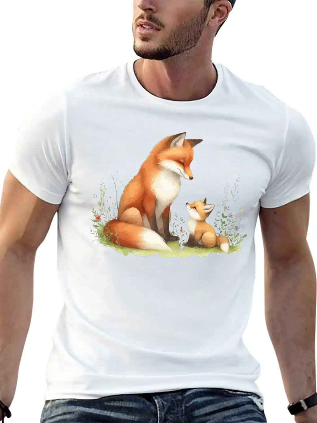 Mother Red Fox Unisex Casual T-Shirt – Clean Design For Daily Comfort