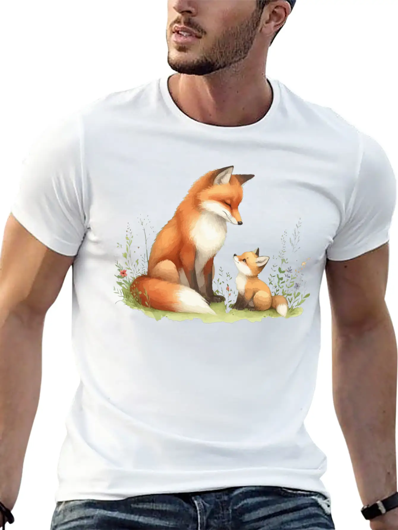 Mother Red Fox Unisex Casual T-Shirt – Clean Design For Daily Comfort