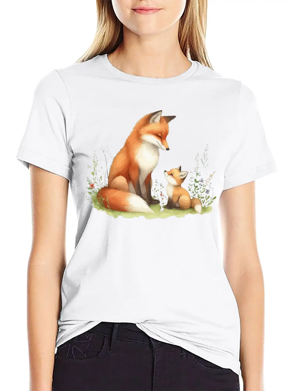 Mother Red Fox Unisex Casual T-Shirt – Clean Design For Daily Comfort