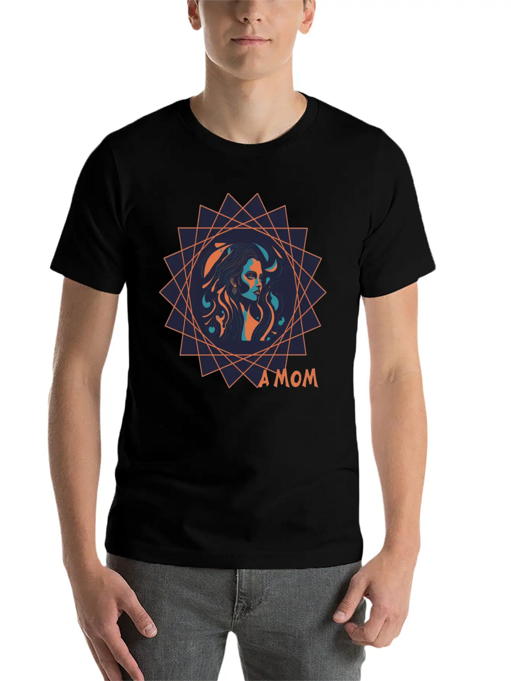 Mothers Day - Brave Mom Inside A Star - Background Breathable Soft Cotton T-Shirt – Timeless Casual Look